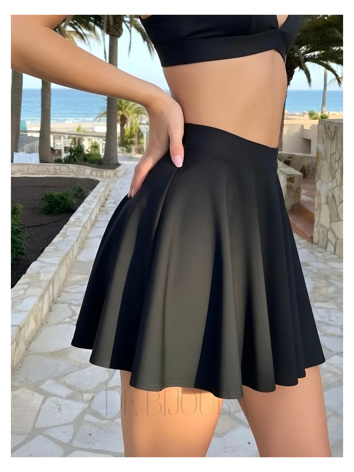 Sebura Kadın Etekli Bikini Altı Esnek Kumaş Rahat Plaj Şortu - Görsel 4