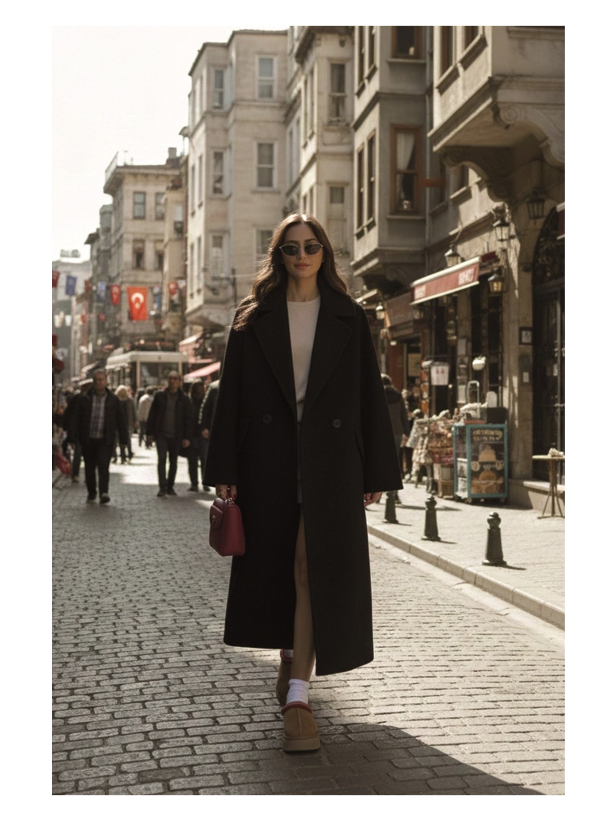Barbora Kışlık Detaylı Kadın Kaşmir Kaban - Görsel 2