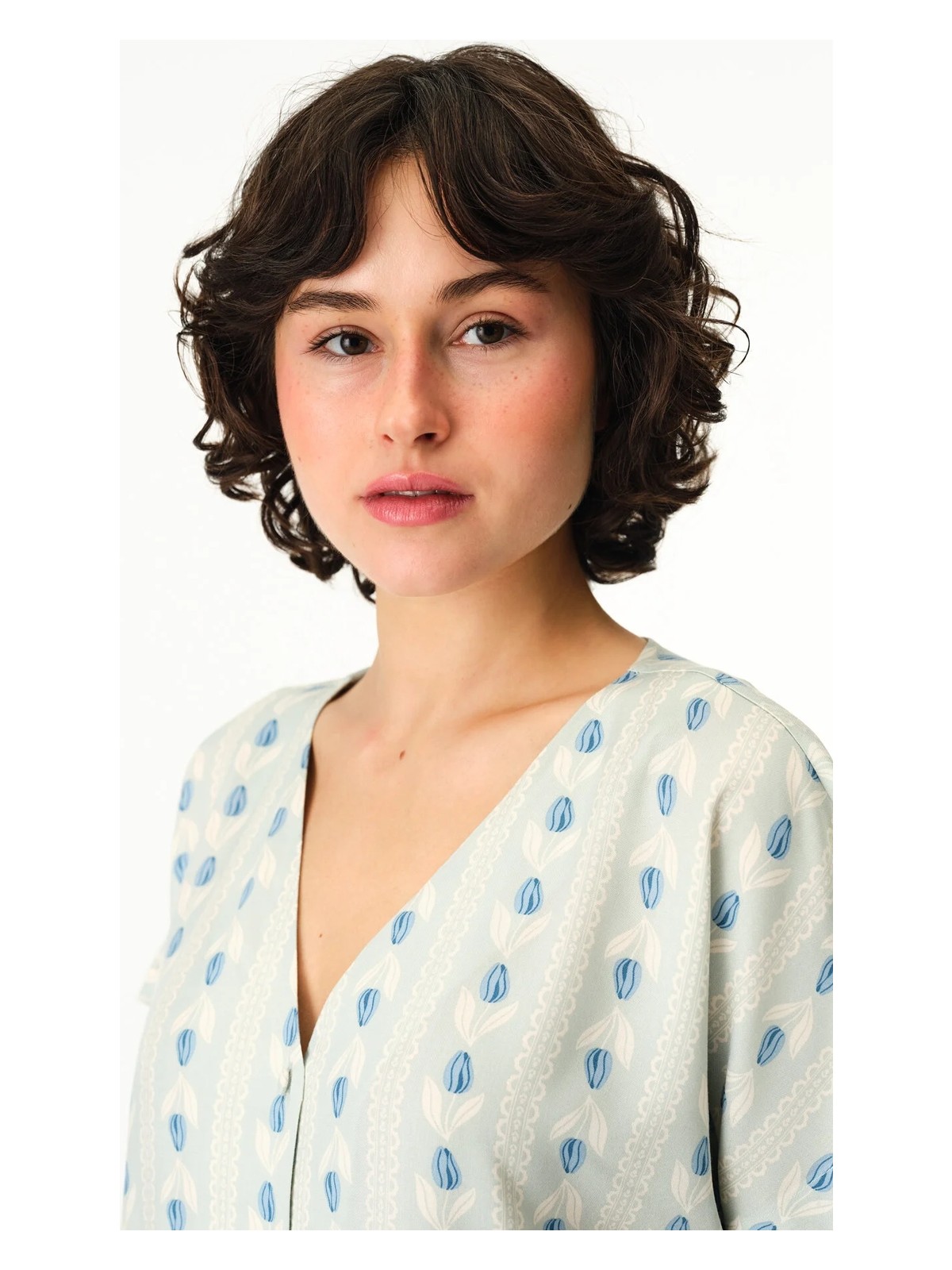 Penti Açık Yeşil Serenity Düğmeli Çizgili Gömlek Pantolon Pijama Takımı - Görsel 4