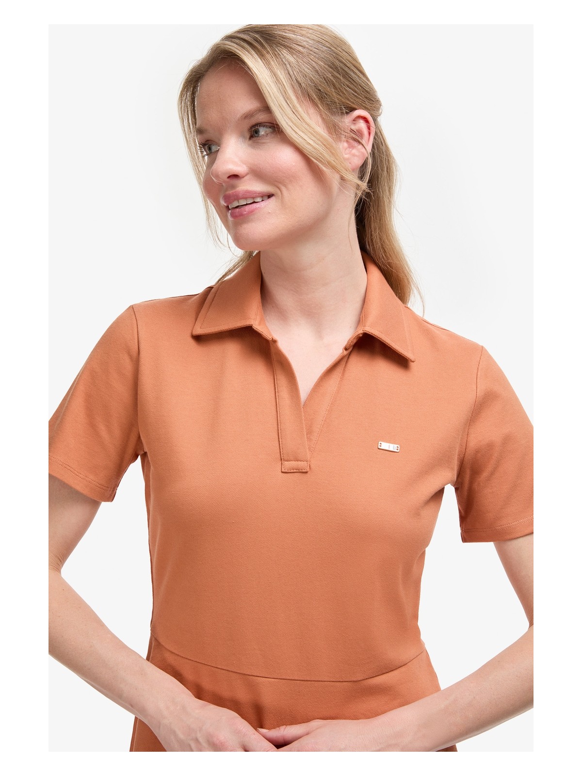 U.S. Polo Assn. Kadın Gül Kurusu Polo Yaka Örme Elbise 50323539-VR026 - Görsel 2