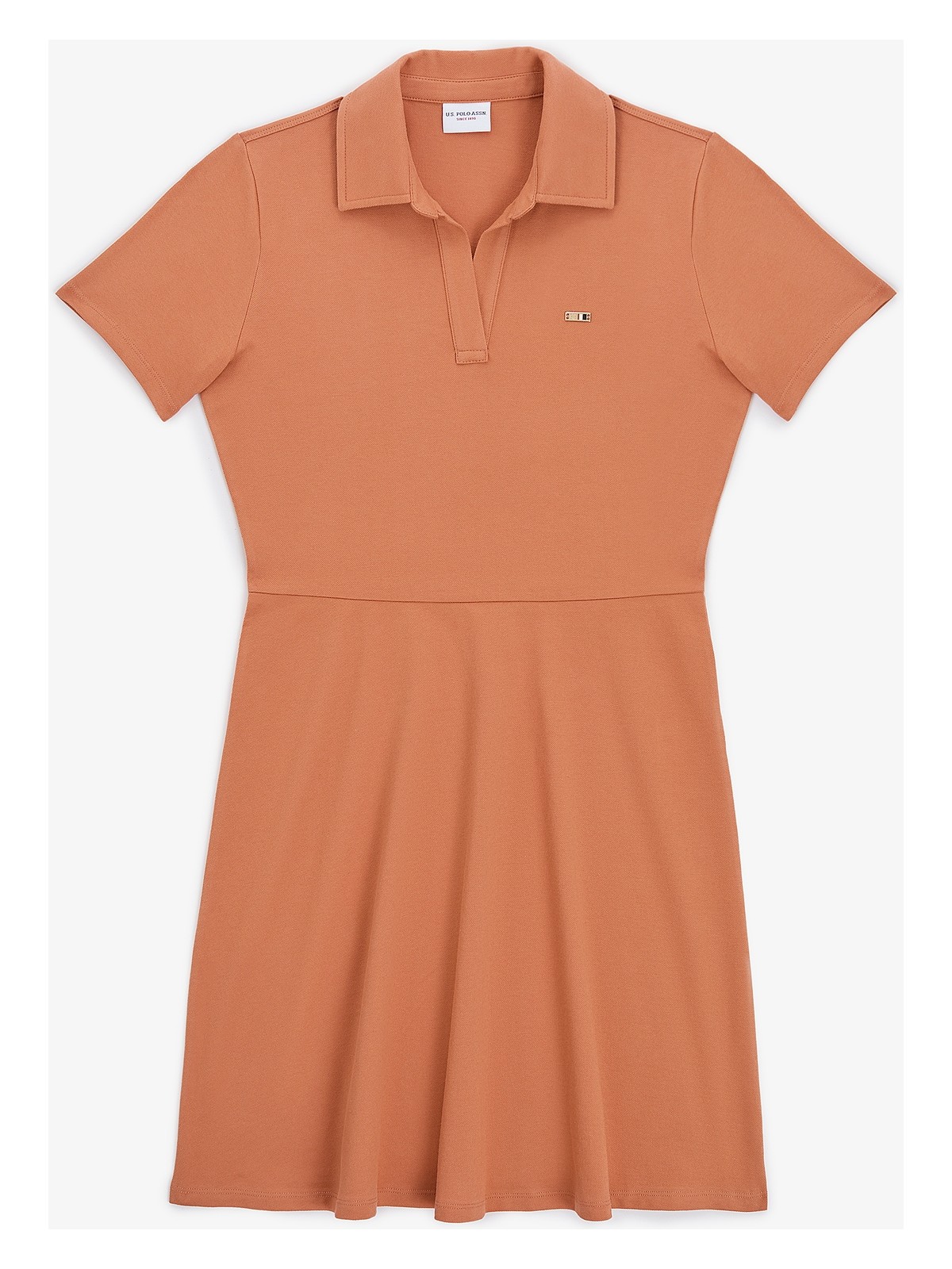 U.S. Polo Assn. Kadın Gül Kurusu Polo Yaka Örme Elbise 50323539-VR026 - Görsel 5