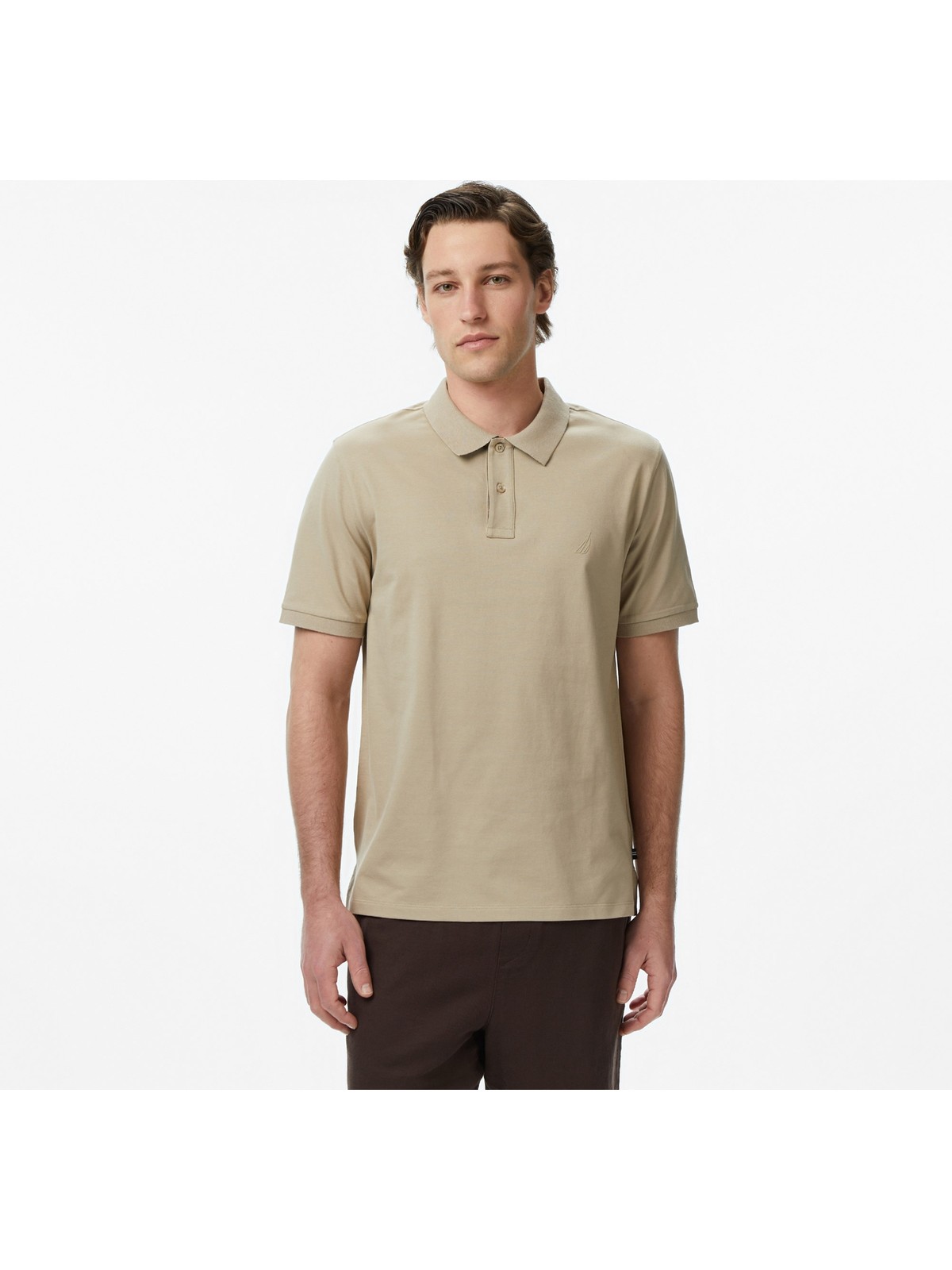 Nautica Erkek Bej Regular Fit Polo Yaka T-Shirt K65239T.1FS