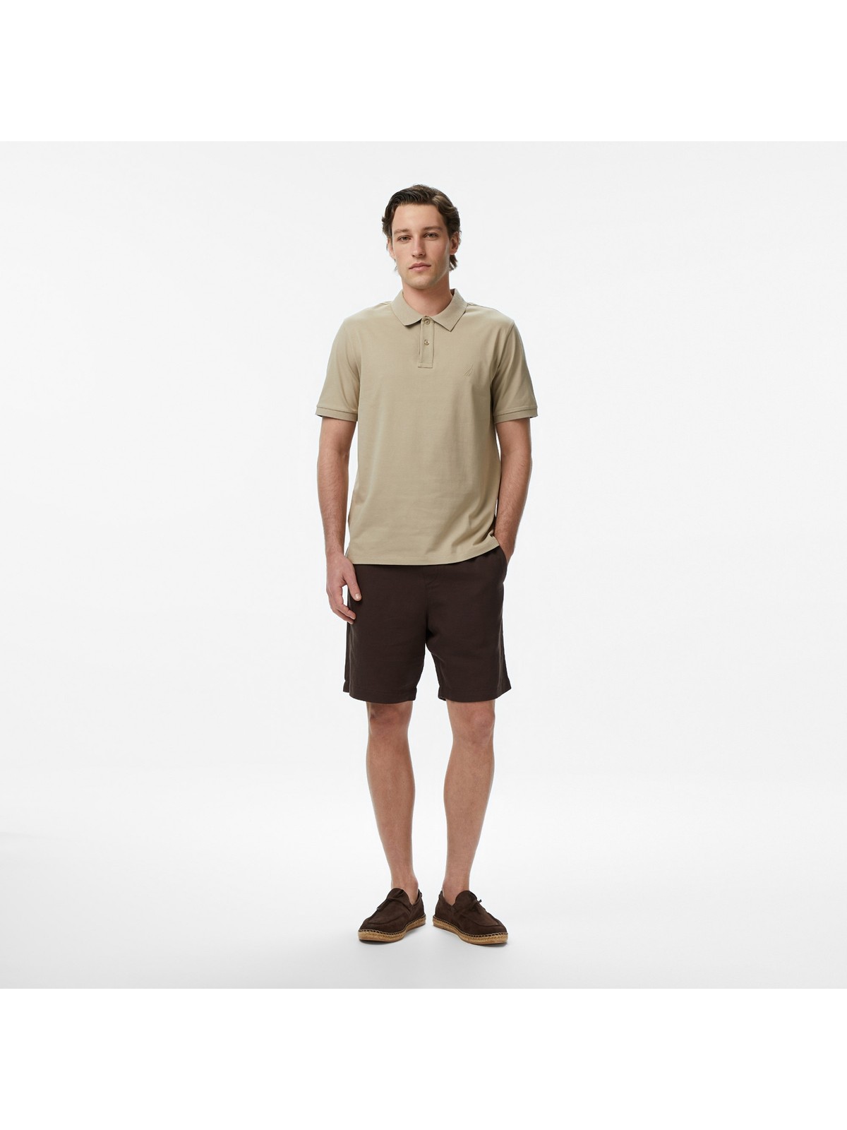 Nautica Erkek Bej Regular Fit Polo Yaka T-Shirt K65239T.1FS - Görsel 3