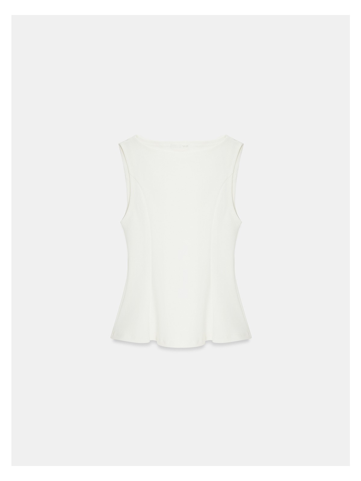 Dilvin 21001 Kayık Yaka Peplum Top-Ekru - Görsel 5