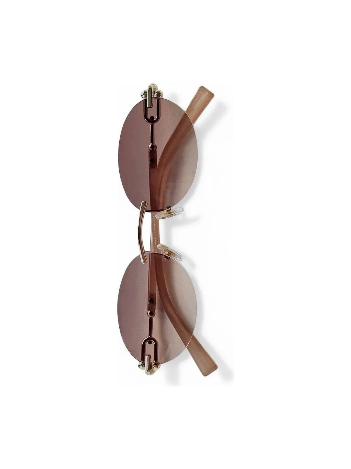 Ren Eyewear DERLA Metal Oval Kadın Güneş Gözlüğü Mavi Cam Detaylı UV400 Korumalı - Görsel 4