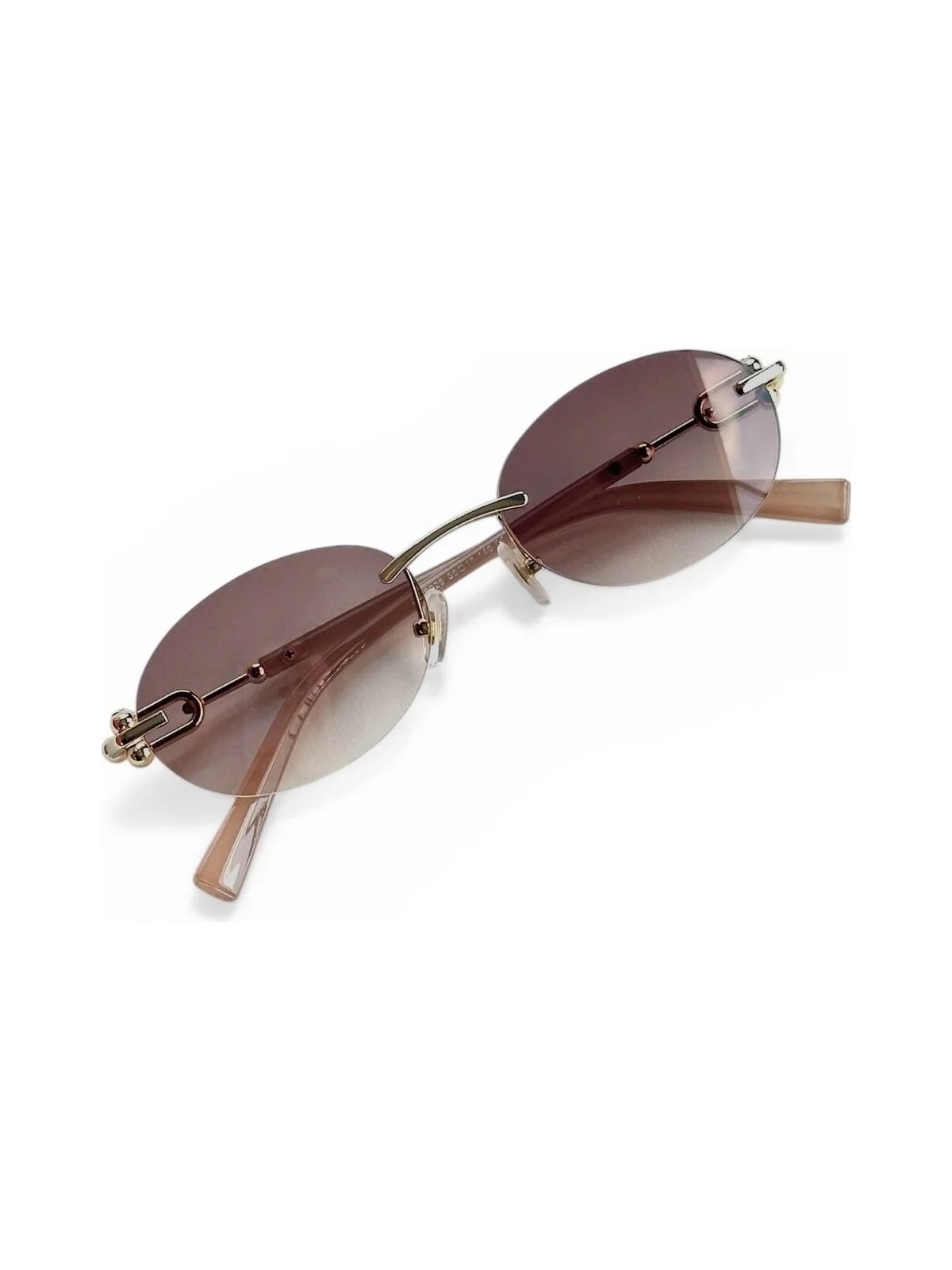 Ren Eyewear DERLA Metal Oval Kadın Güneş Gözlüğü Mavi Cam Detaylı UV400 Korumalı - Görsel 5