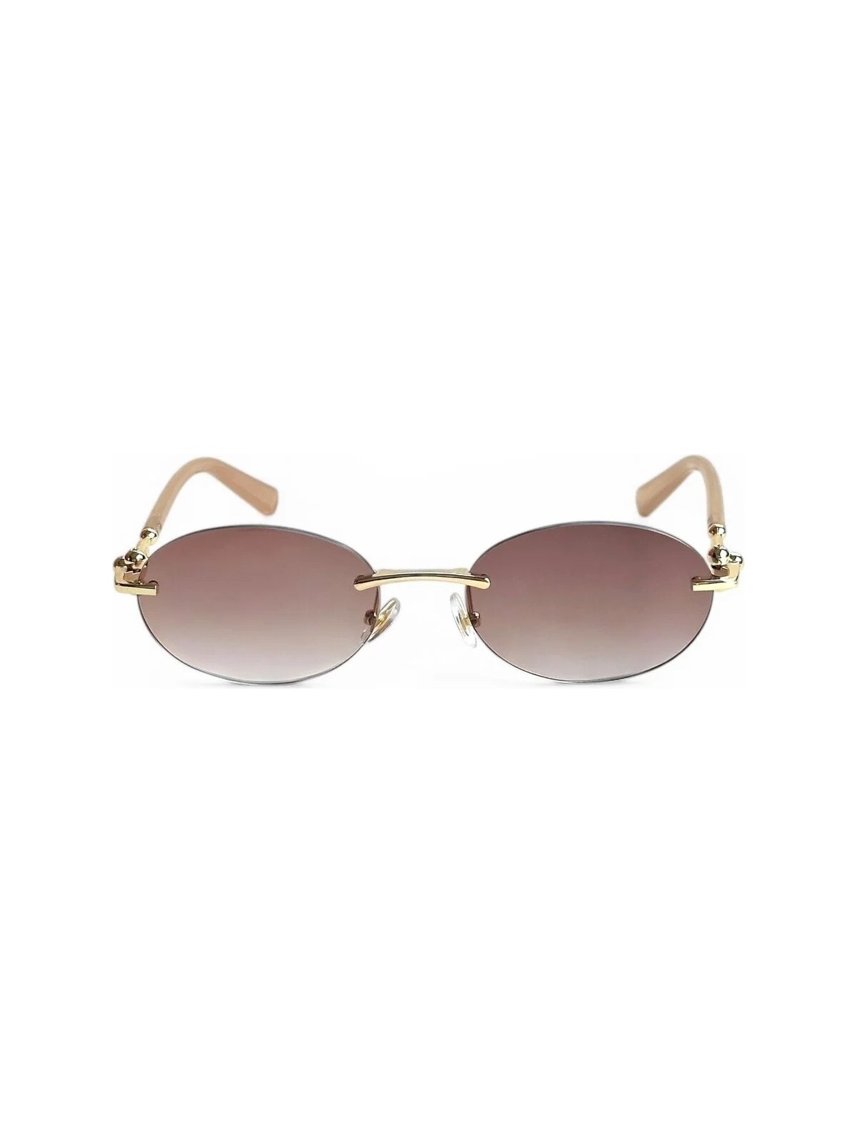 Ren Eyewear DERLA Metal Oval Kadın Güneş Gözlüğü Mavi Cam Detaylı UV400 Korumalı - Görsel 6