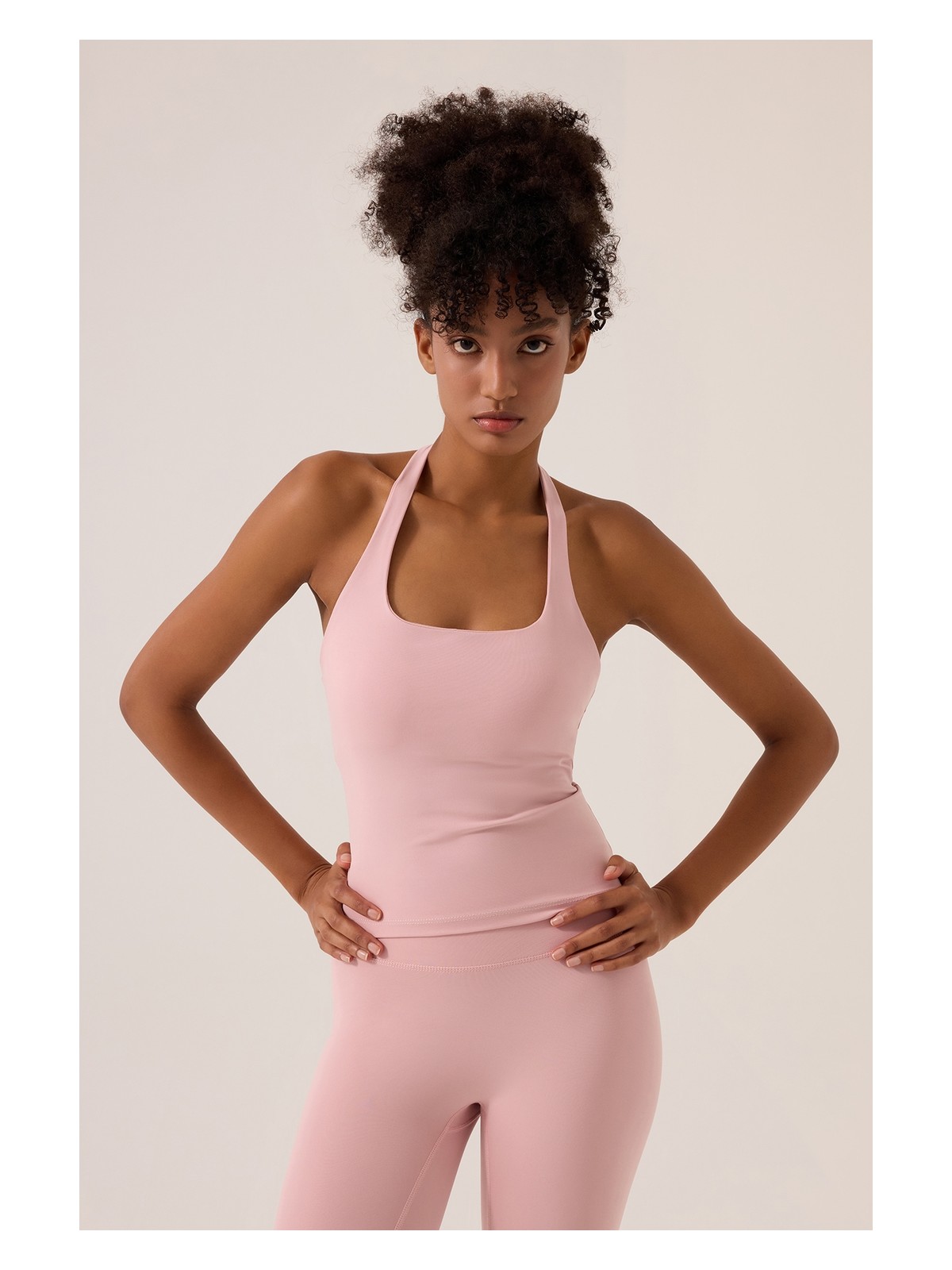 Los Ojos x Ece Pembe Halter Yaka Top Halter Tank - Görsel 4