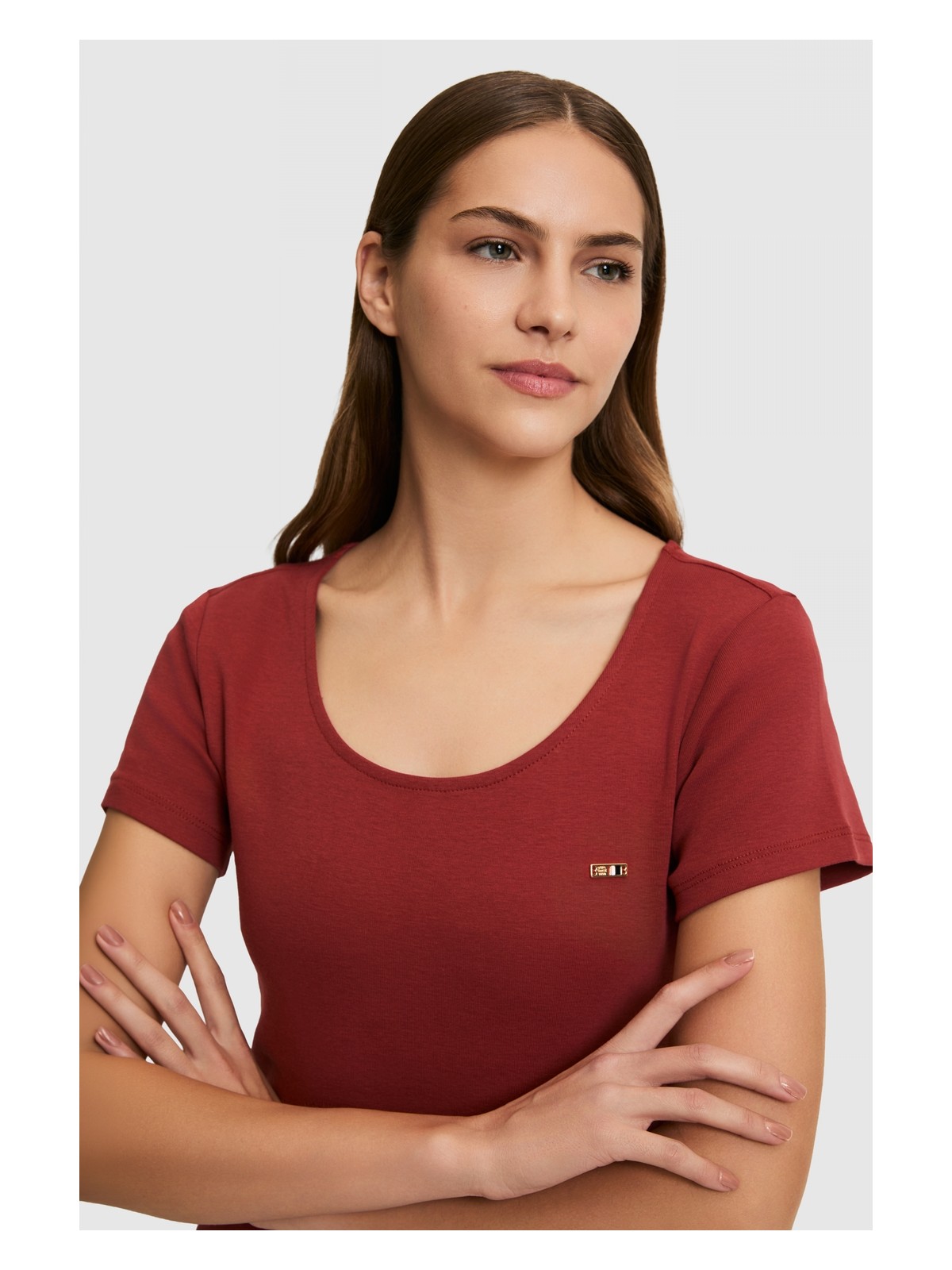 U.S. Polo Assn. Kadın Vişne Örme Elbise 50323509-VR223 - Görsel 2