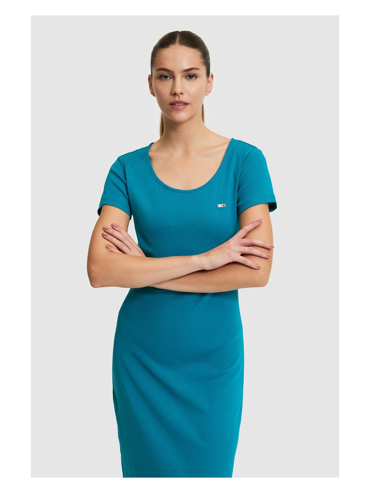 U.S. Polo Assn. Kadın Petrol Örme Elbise 50323509-VR102 - Görsel 4
