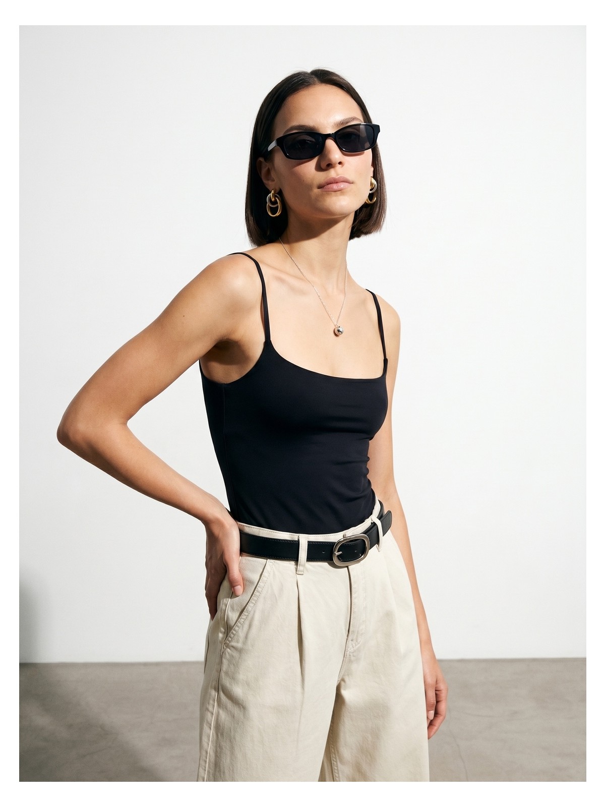 Dilvin 21200 Bra-Free Askılı Top-Siyah