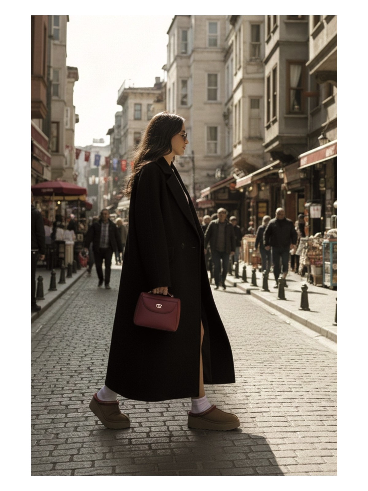 Barbora Kışlık Detaylı Kadın Kaşmir Kaban - Görsel 4