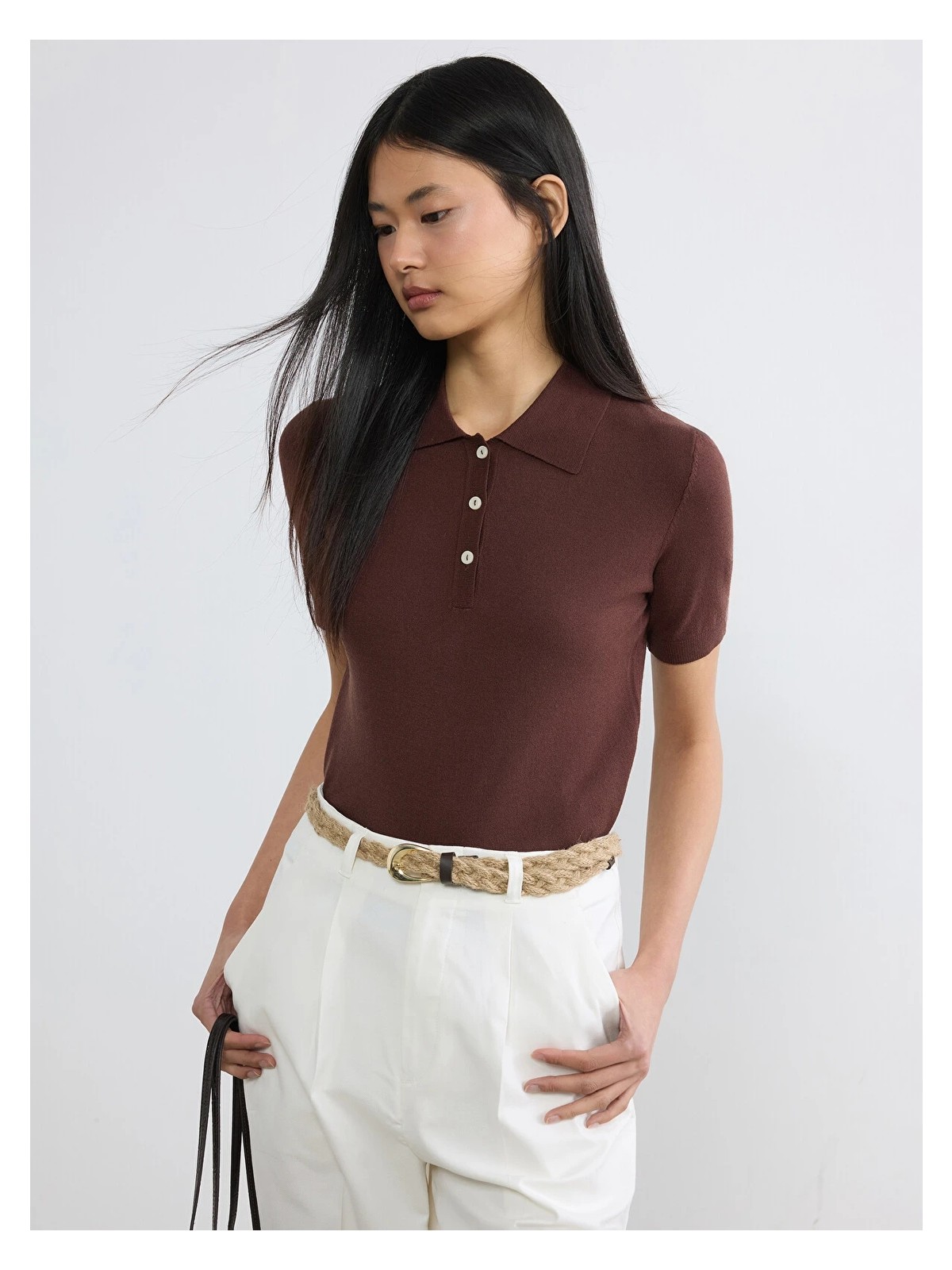 LC Waikiki Yeni Sezon Polo Yaka Kadın Triko Kazak