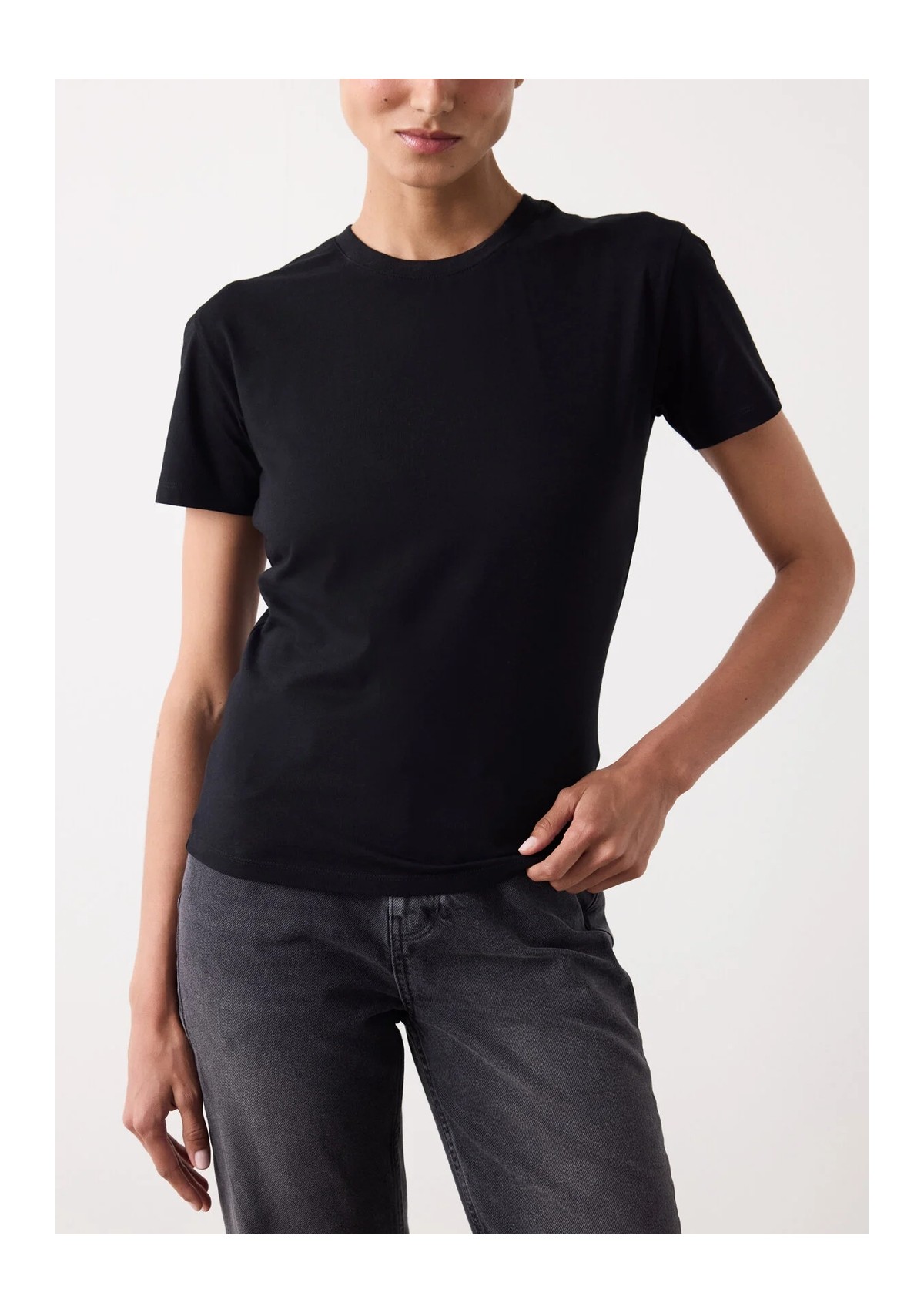 Penti Siyah Basic Oversize Kısa Kollu Tişört