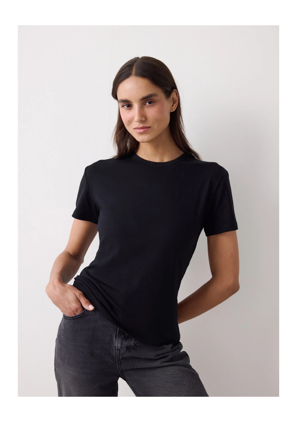 Penti Siyah Basic Oversize Kısa Kollu Tişört görsel 3