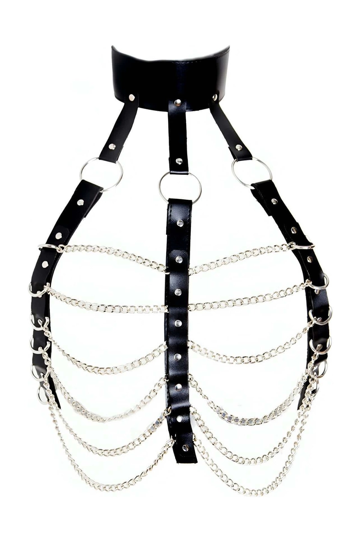 Beruflic Zincirli Fantazi Göğüs Harness - BRF304 görsel 2