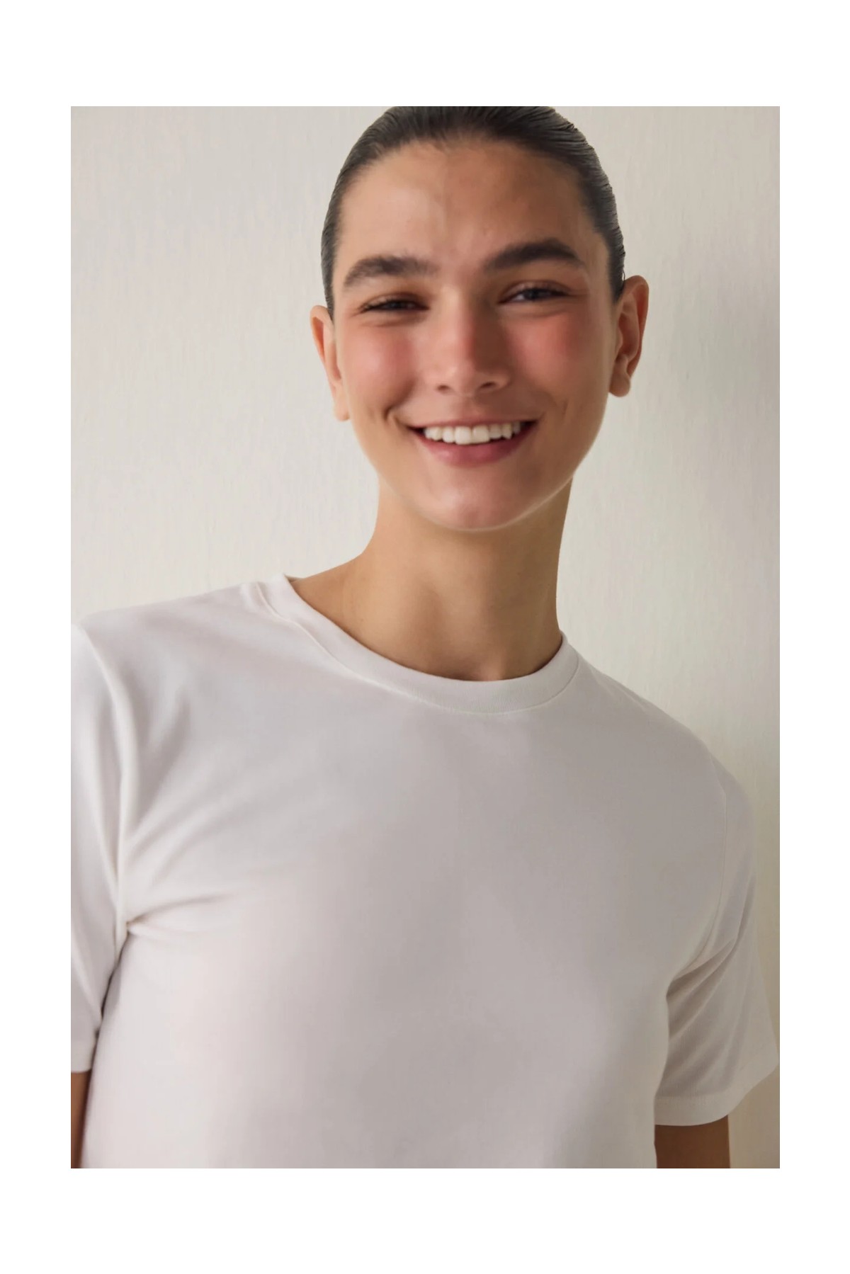 Penti Kırık Beyaz Basic Fit Kısa Kollu Tişört görsel 3