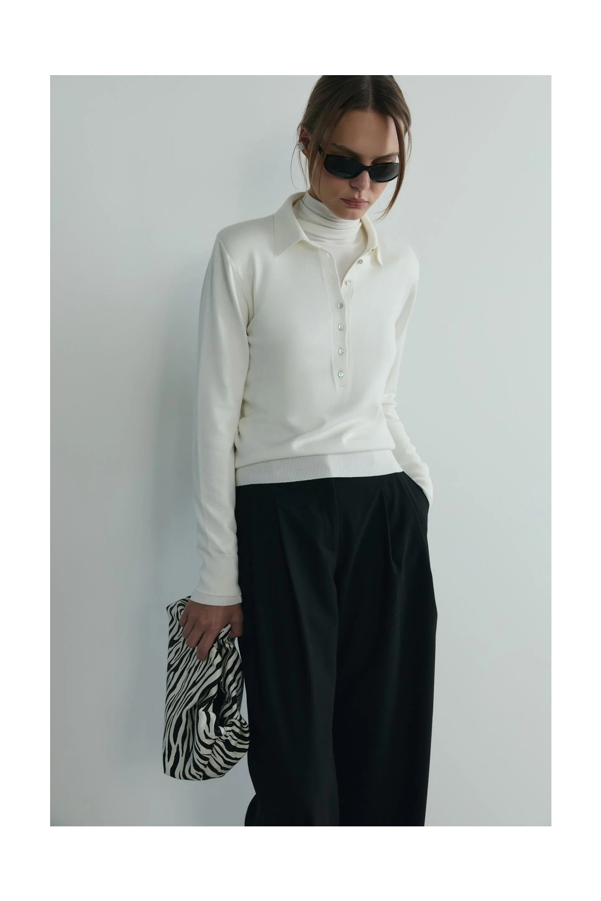 Suud Collection Füme Lina Pileli Pantolon görsel 5