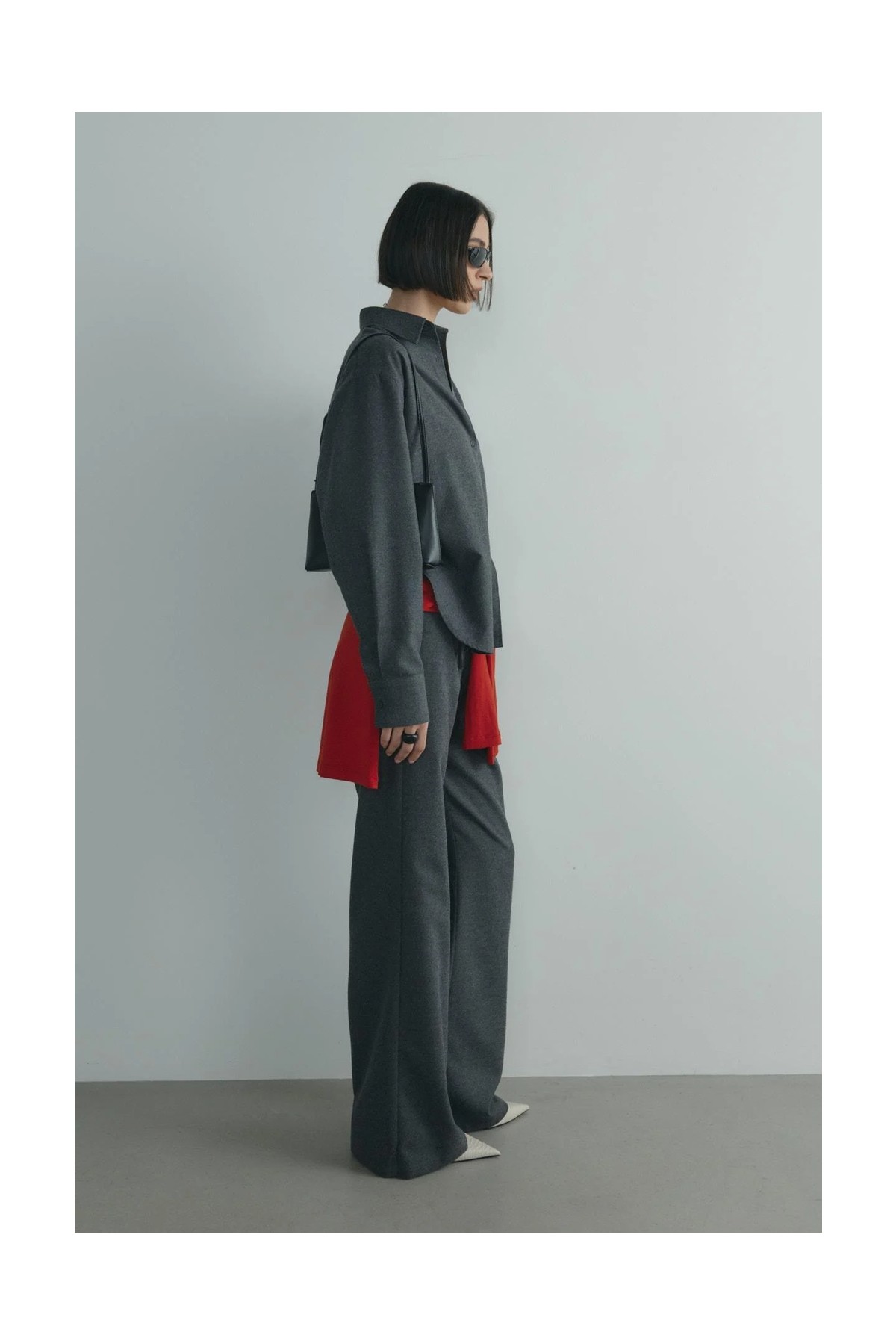 Suud Collection Siyah Jilly Lastikli Klasik Pantolon görsel 2