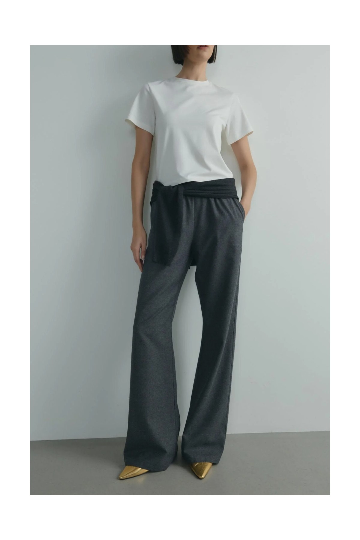 Suud Collection Siyah Jilly Lastikli Klasik Pantolon görsel 3