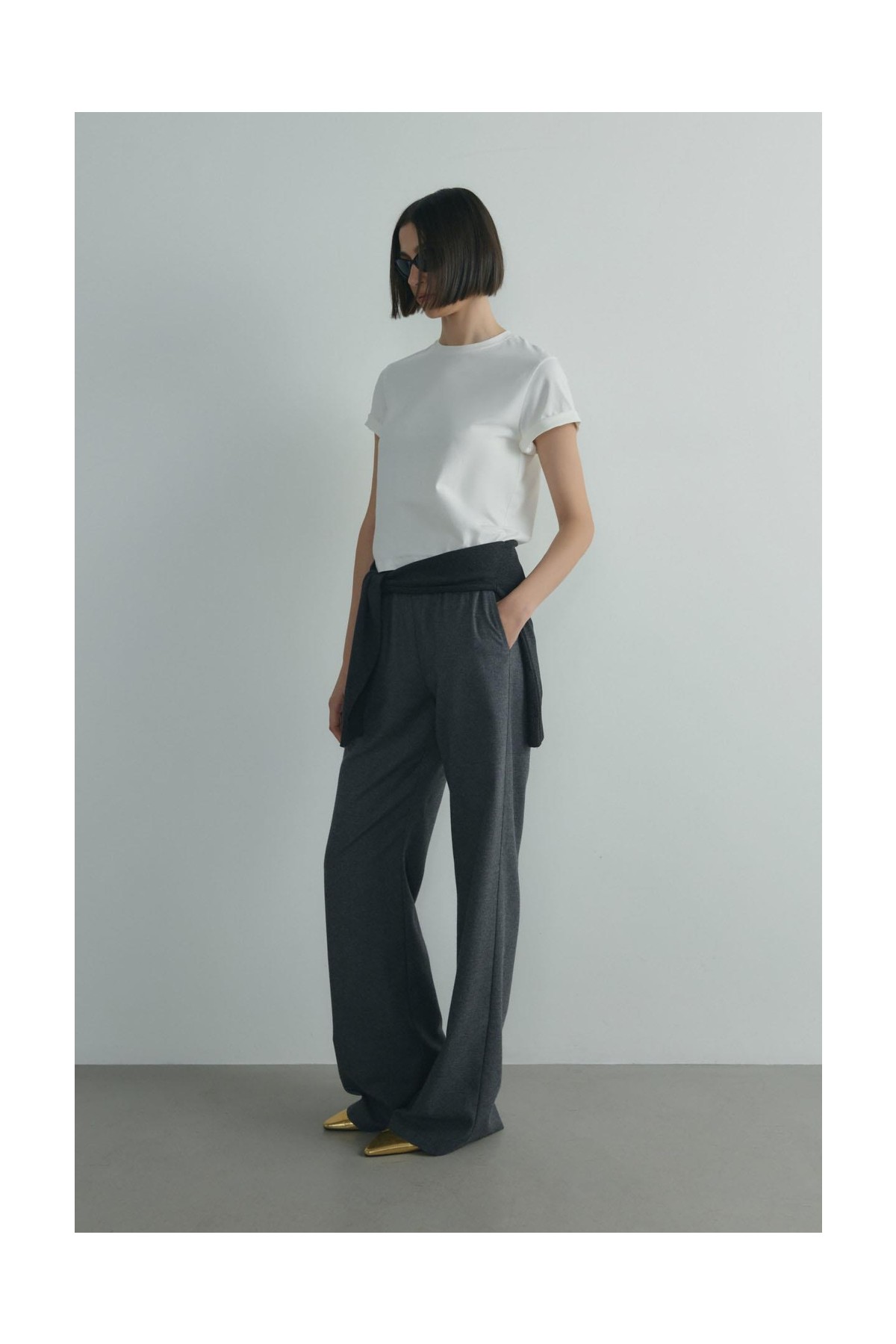 Suud Collection Siyah Jilly Lastikli Klasik Pantolon görsel 5