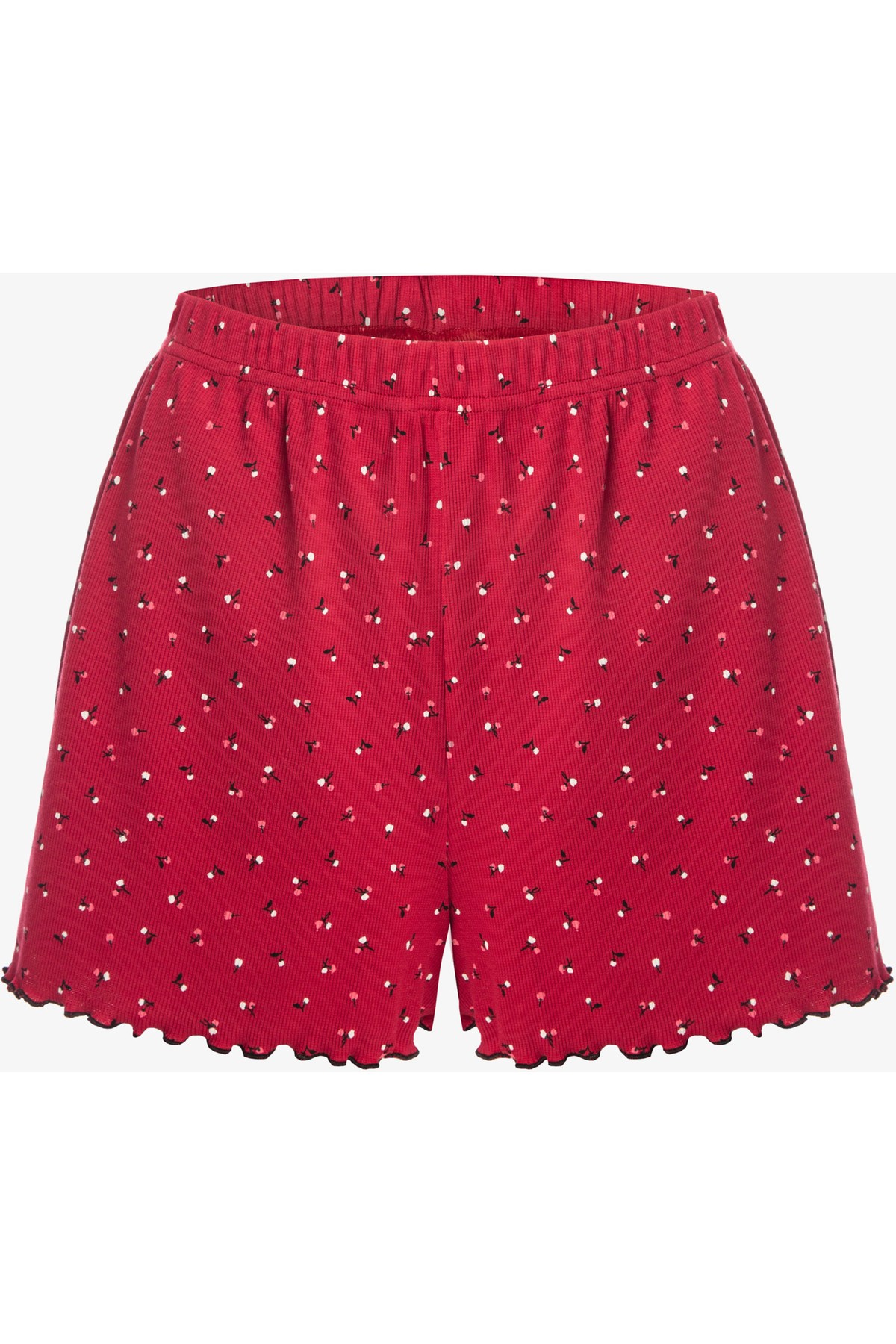 Koza İç Giyim Kadın Ince Askılı Fiyonklu Pamuklu Şortlu Pijama Takımı görsel 3
