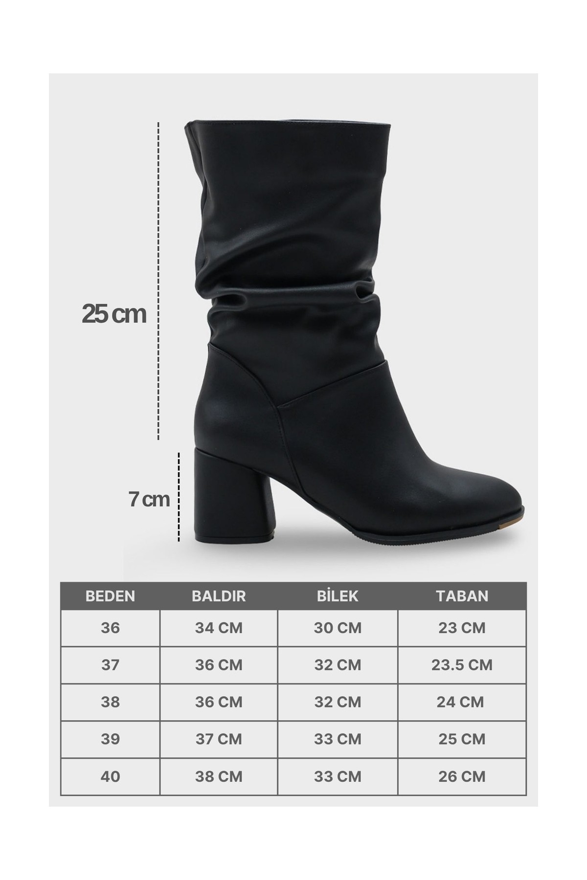 Capone Outfitters Marlie Yuvarlak Burunlu Kadın Çizme görsel 8