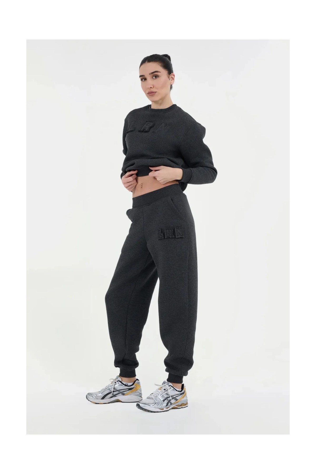 Lrn Oversize Eşofman Üstü - Antrasit görsel 3