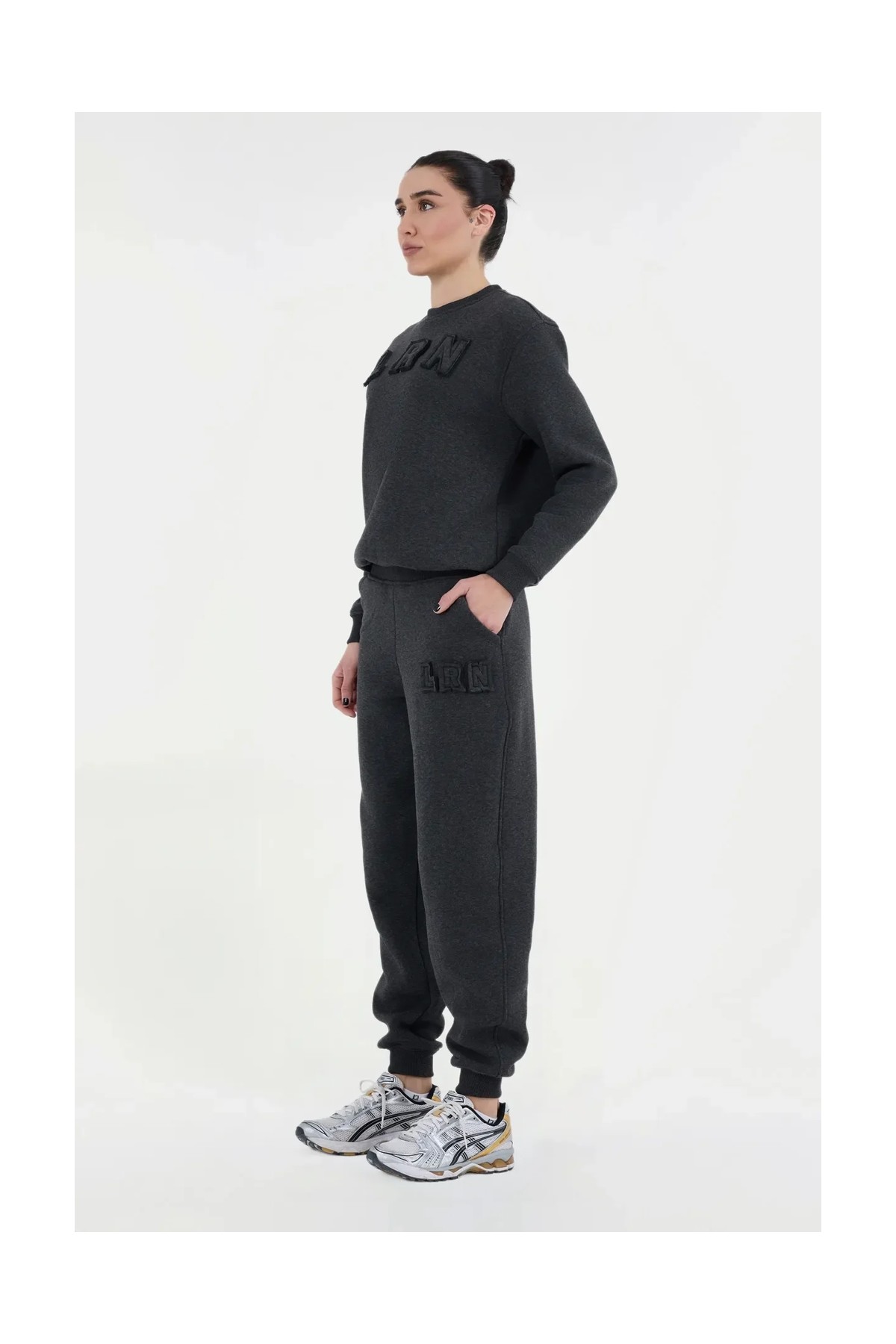 Lrn Oversize Eşofman Üstü - Antrasit görsel 4