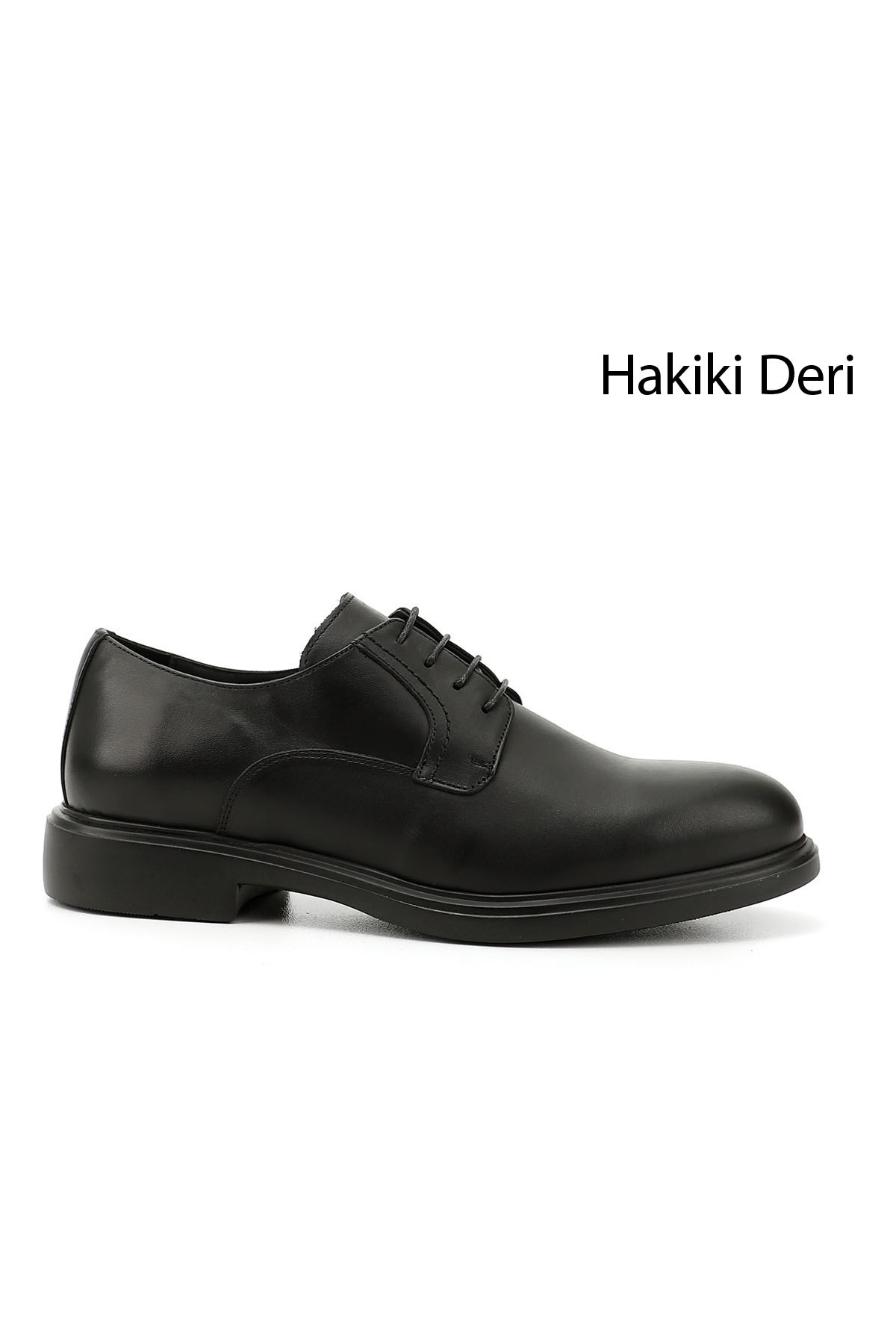 Gönderi(r) Erkek Siyah Bağcıklı Hakiki Deri Klasik Oxford Ayakkabı