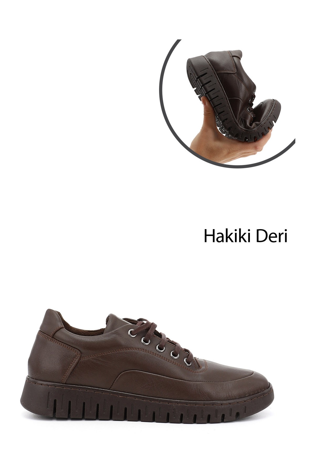 Gönderi(r) Kadın Siyah Bağcıklı Hakiki Deri Comfort Ayakkabı görsel 5
