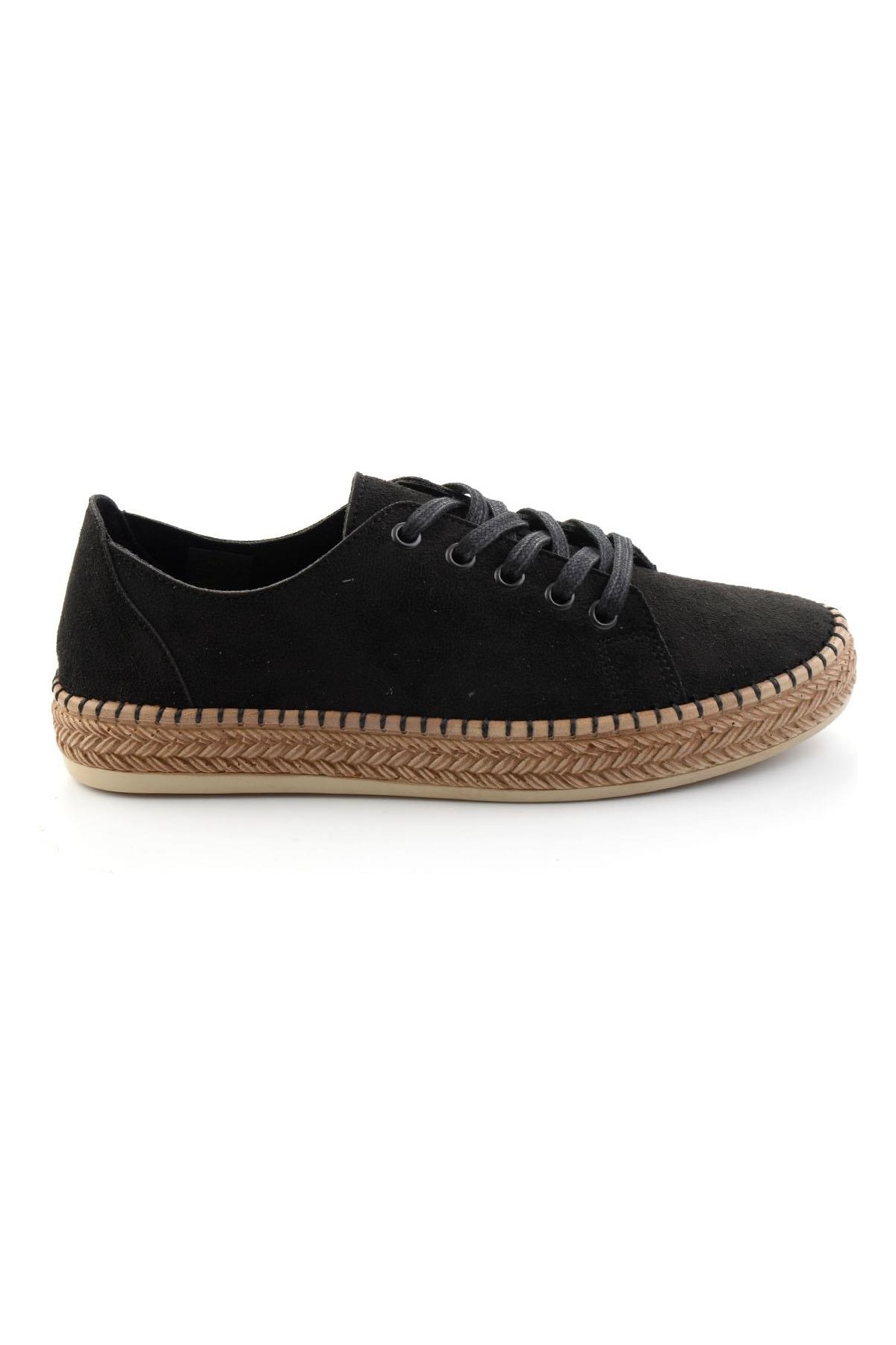 Bambi Siyah Kadın Espadril K01309230102