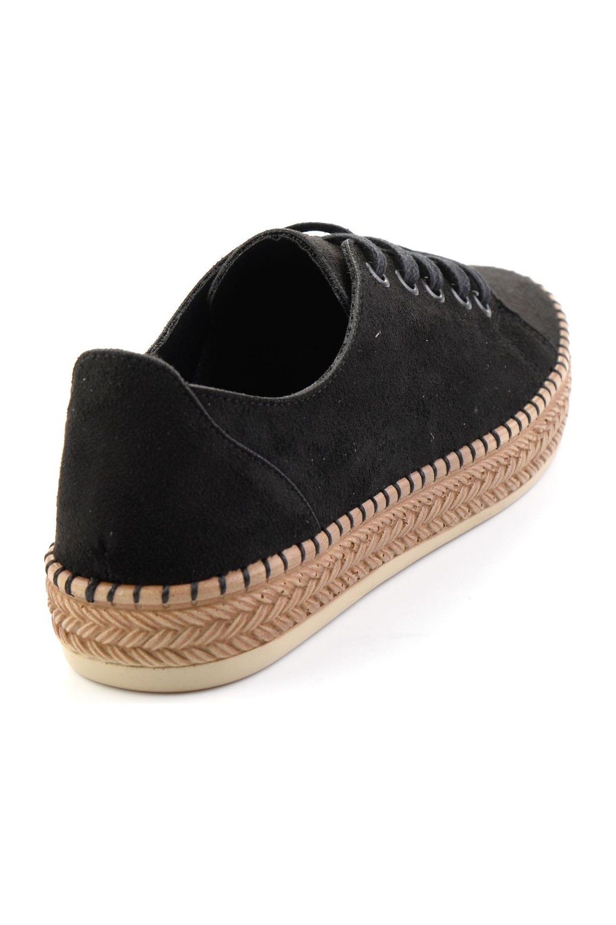Bambi Siyah Kadın Espadril K01309230102 görsel 3