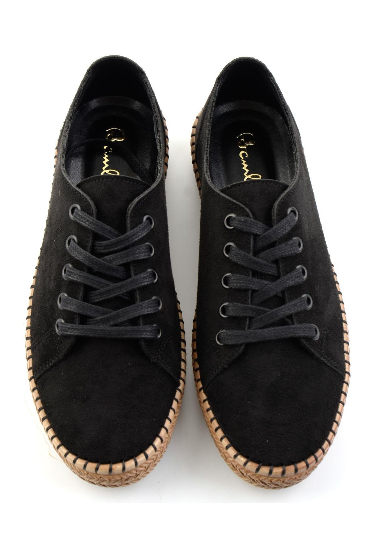 Bambi Siyah Kadın Espadril K01309230102 görsel 4
