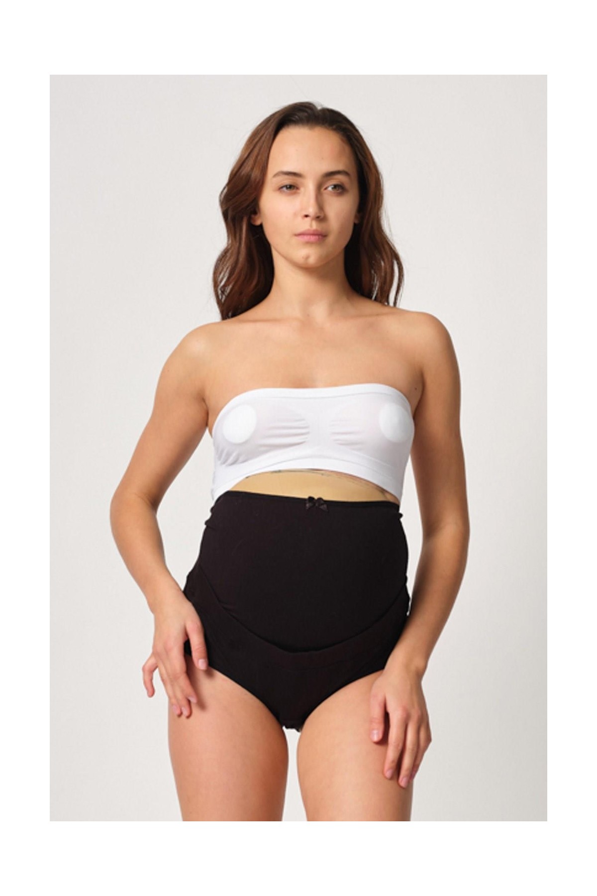 Beruflic Siyah Mı Angel 2825 Cotton Hamile Karın Destekleyici Slip Korse görsel 2