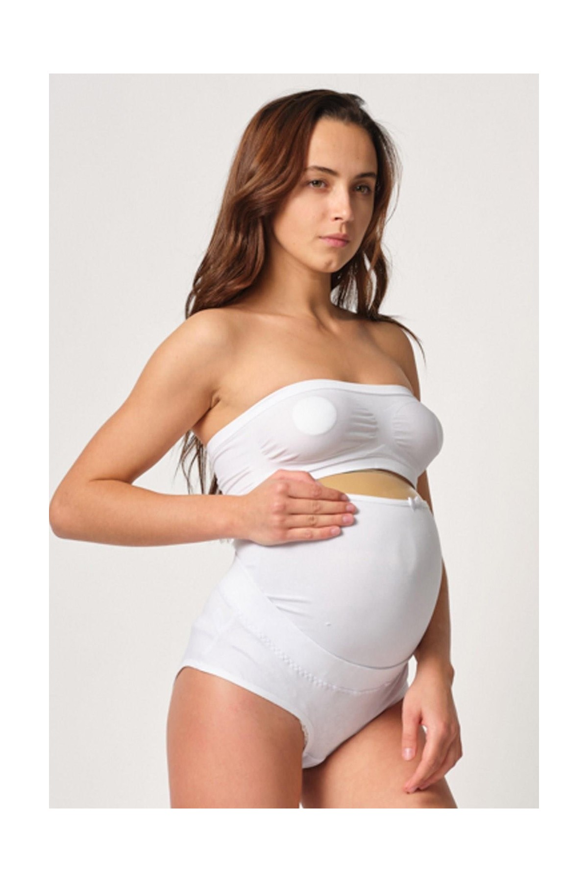 Beruflic Beyaz Mı Angel 2825 Cotton Hamile Karın Destekleyici Slip Korse görsel 3
