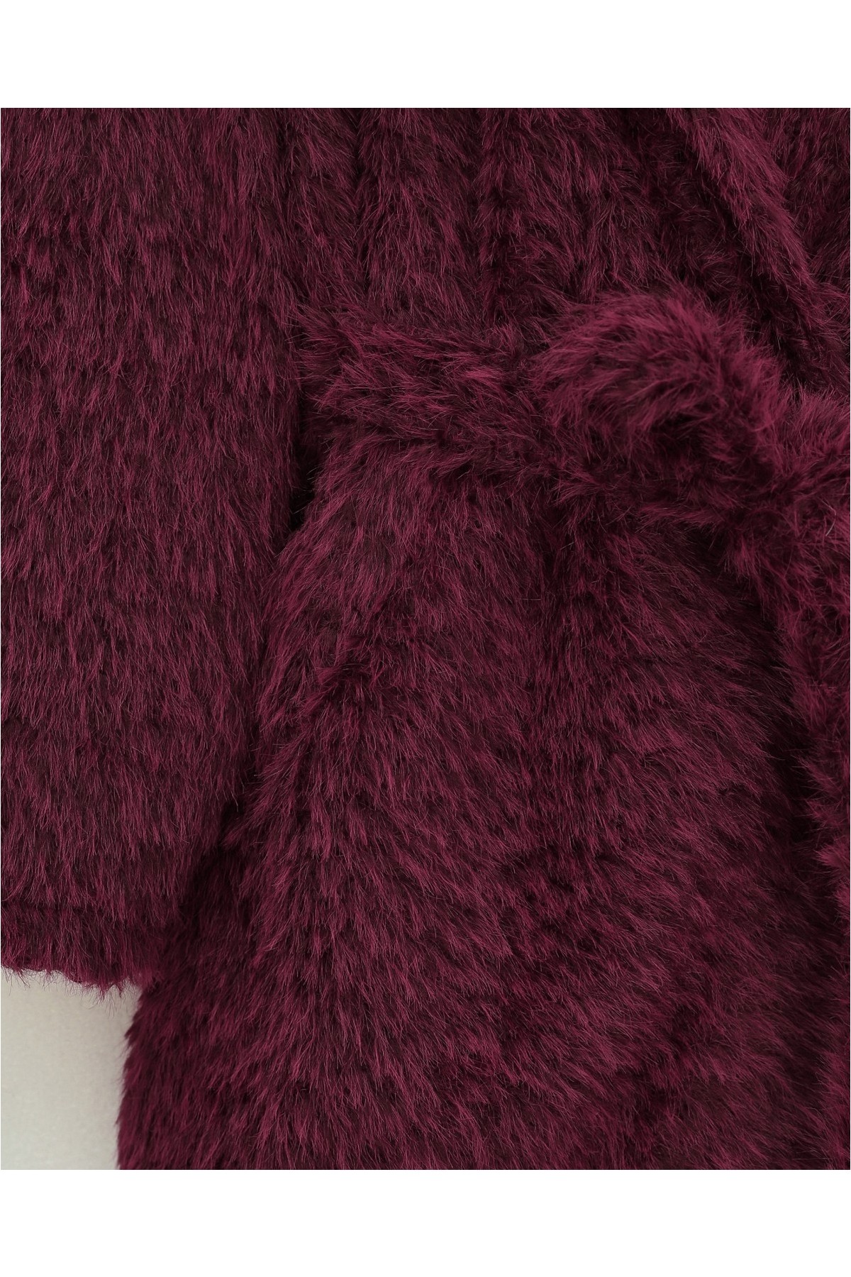 Moda Morfo Beli Kuşaklı Cepli Sakallı Kap -Bordo görsel 5