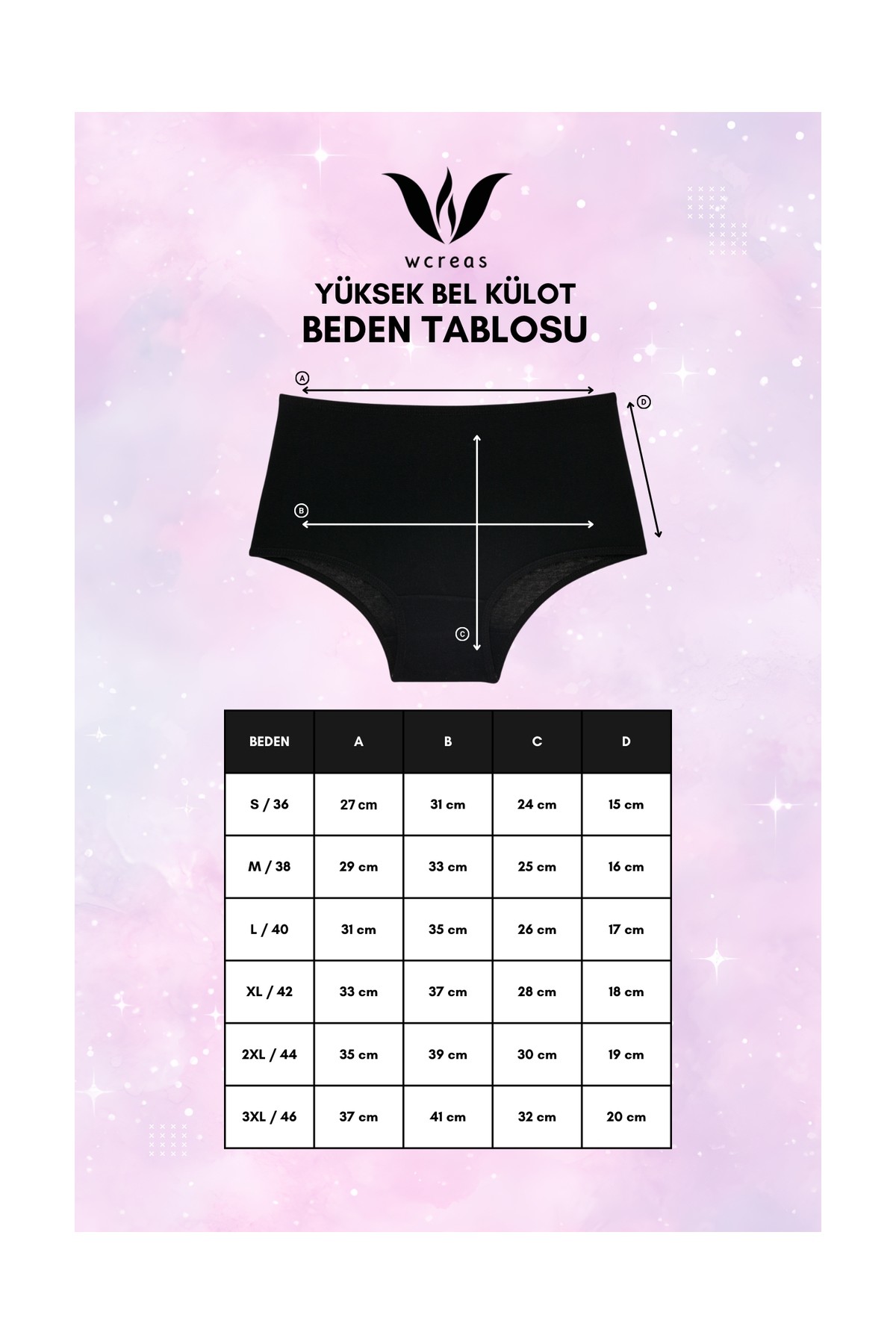 wcreas Yüksek Bel Pamuklu Kadın Külot, 7'li Paket Pamuklu Yumuşak Kumaş Kadın Külot görsel 6