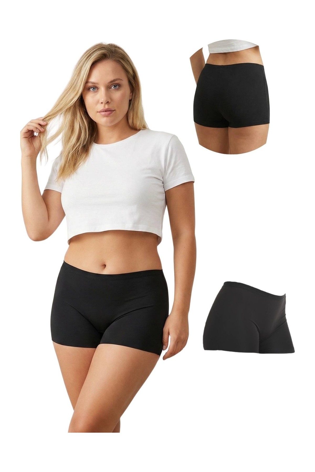 New Lilla 501 Basic Kadın Boxer Külot Lazer Kesim Dikişsiz 1651-Ten Renkli Konforlu Tasarım