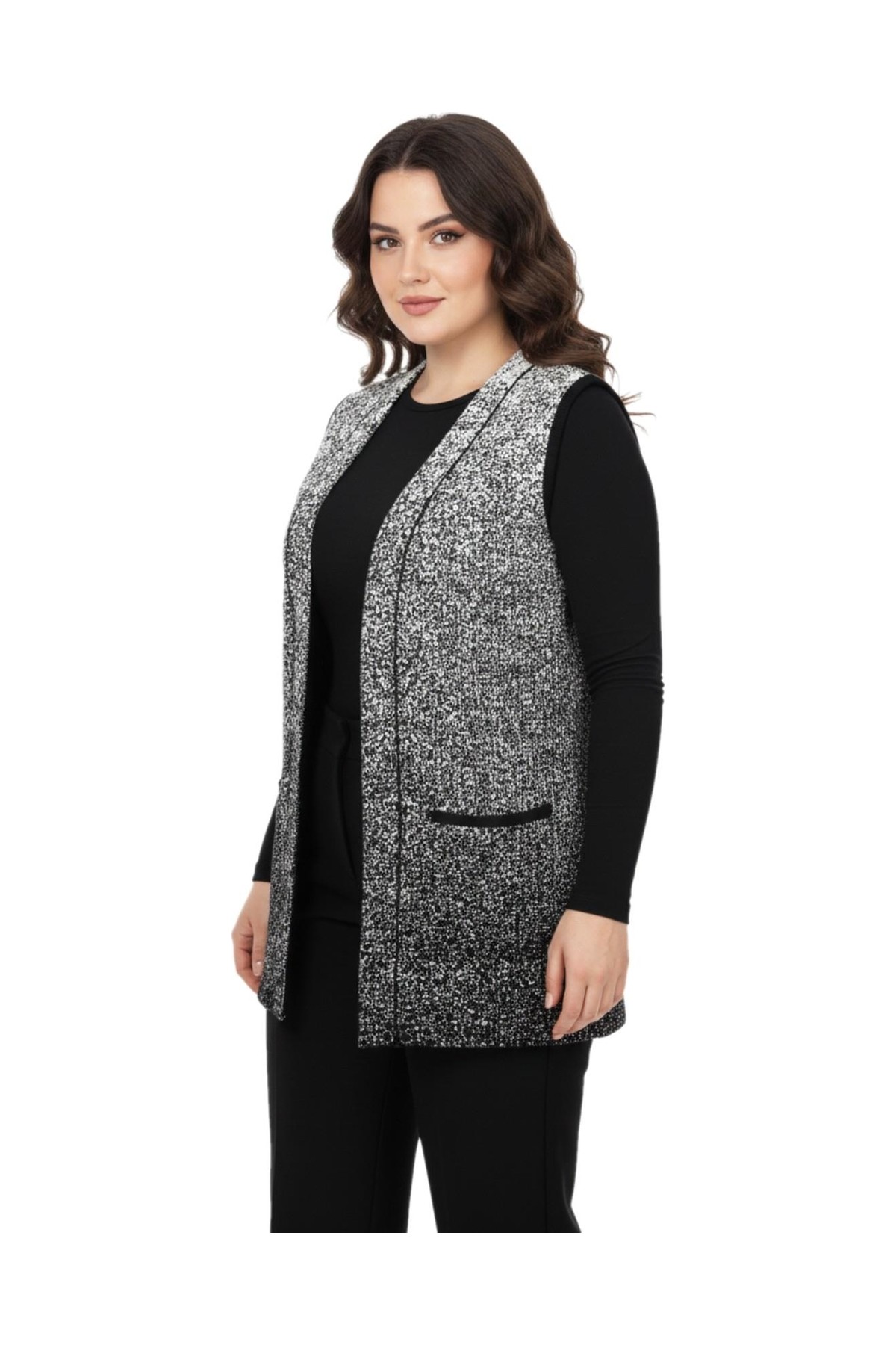 uludağ triko Kadın Anne Triko Yelek BGL-ST05063 görsel 6