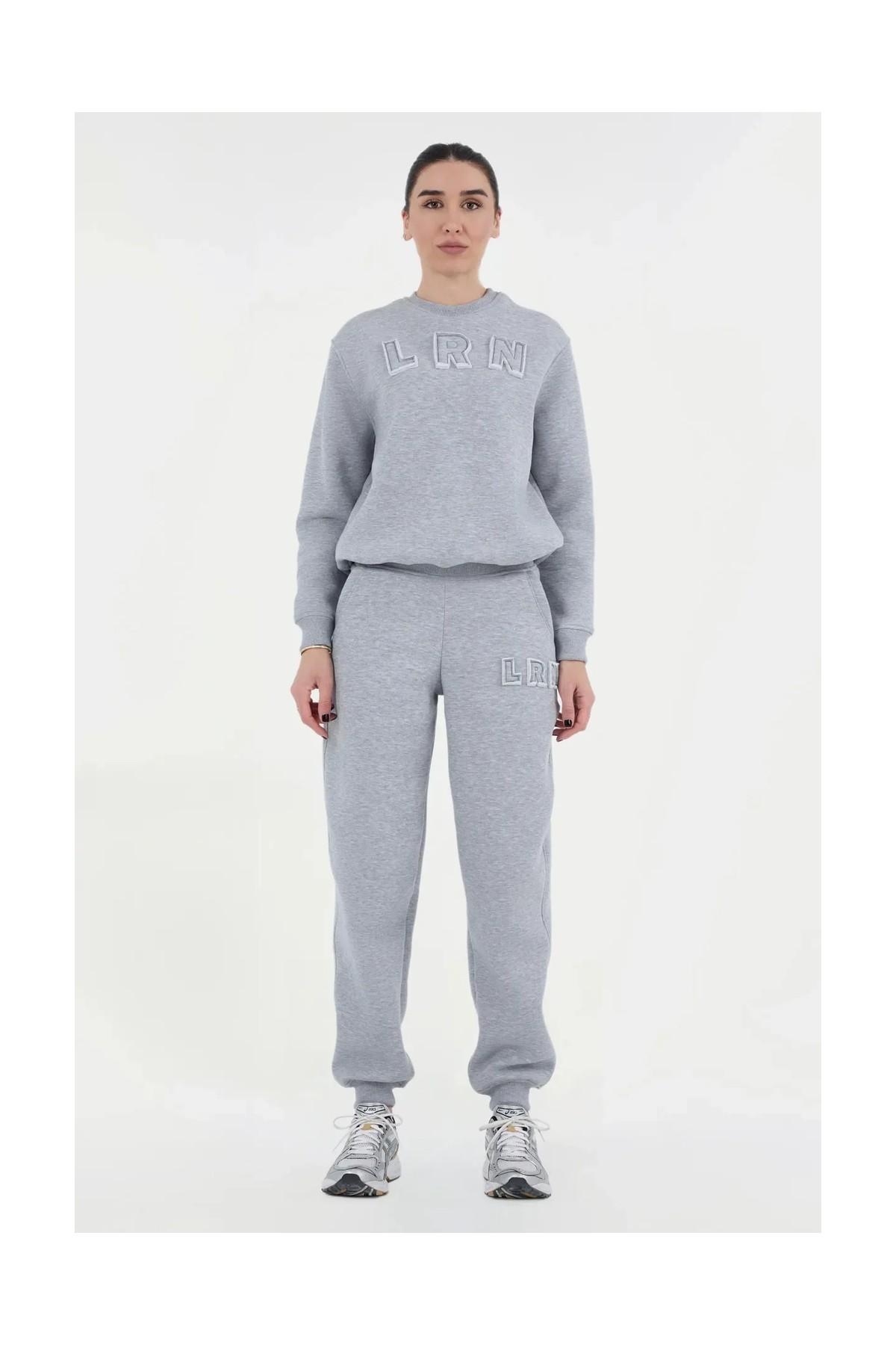 Lrn Oversize Eşofman Üstü - Gri