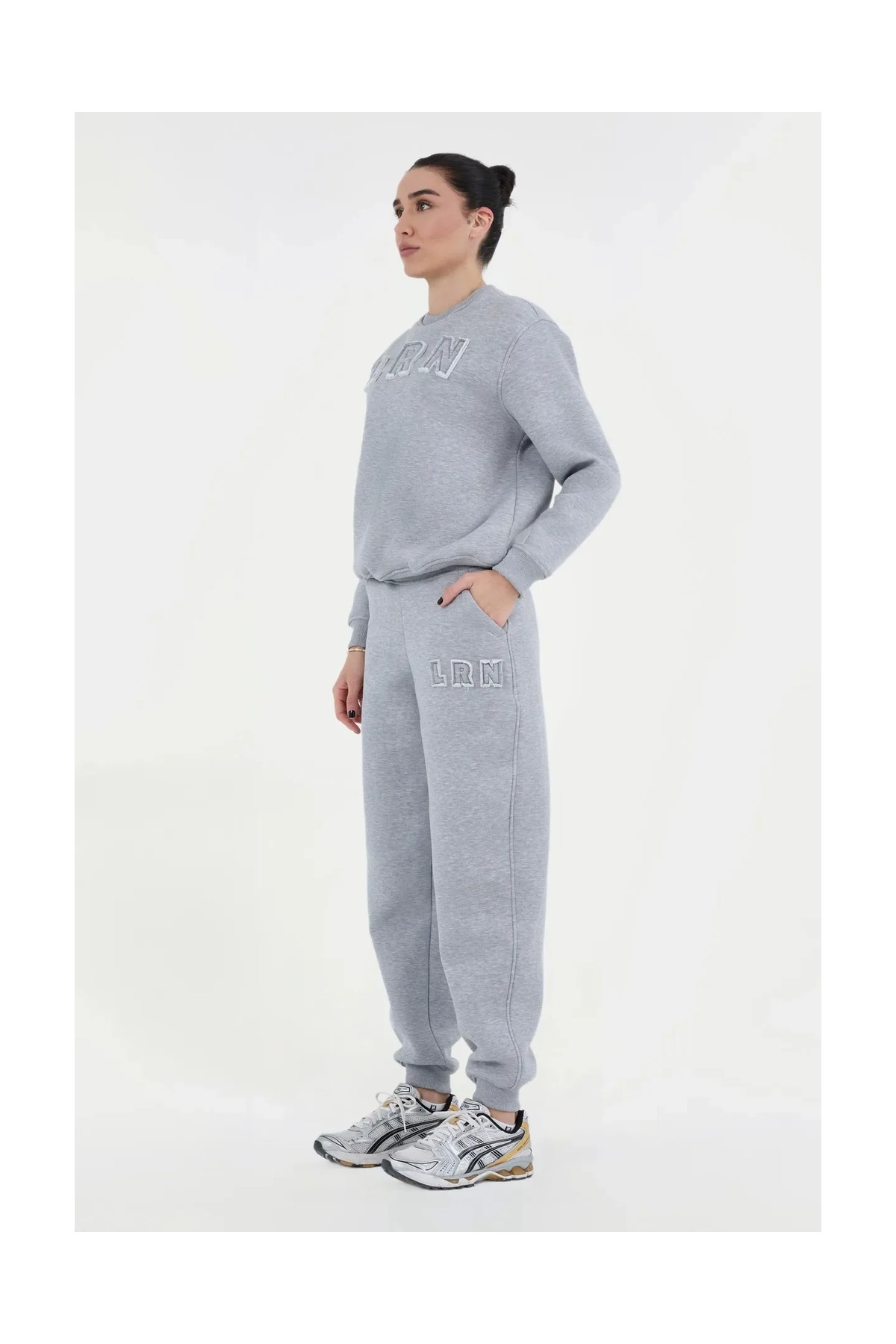 Lrn Oversize Eşofman Üstü - Gri görsel 2