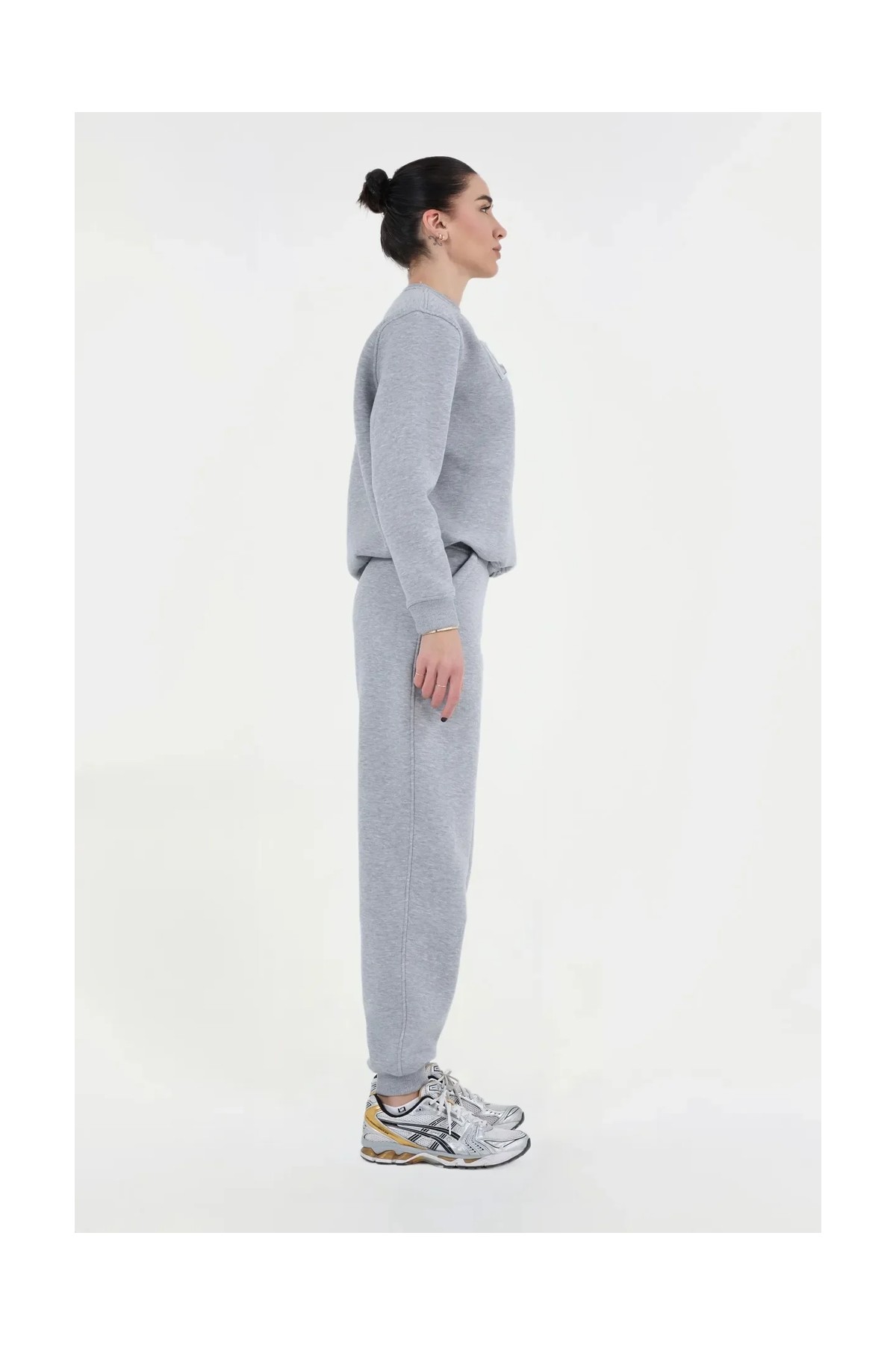 Lrn Oversize Eşofman Üstü - Gri görsel 3