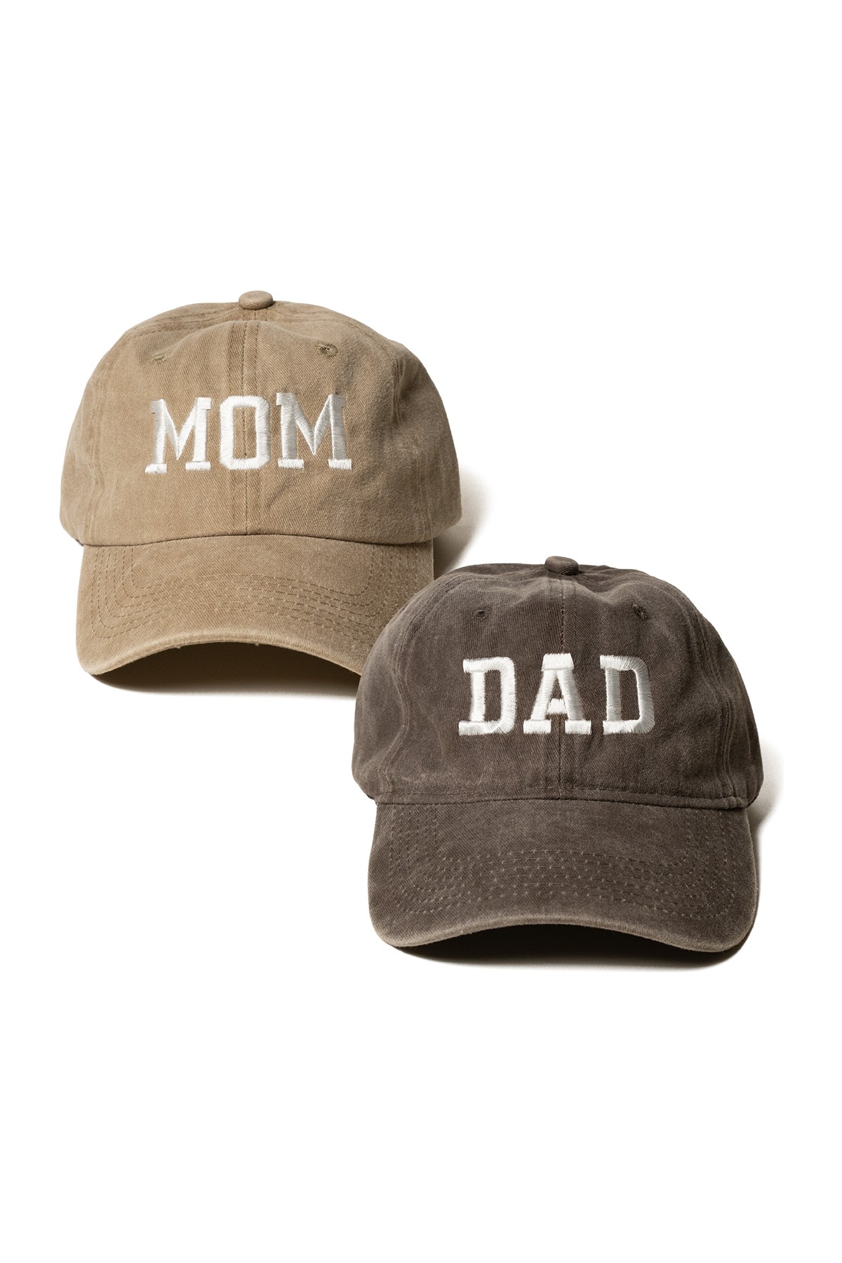 Nome Studio Nakışlı Şapka Mom Dad Anne Baba Şapka 2li Paket Yıkamalı Kumaşlı ve Yazı Nakışlı Şapka Pamuklu Siperlikli Ayarlı Şapka Günlük Tarz Eğlenceli Kep