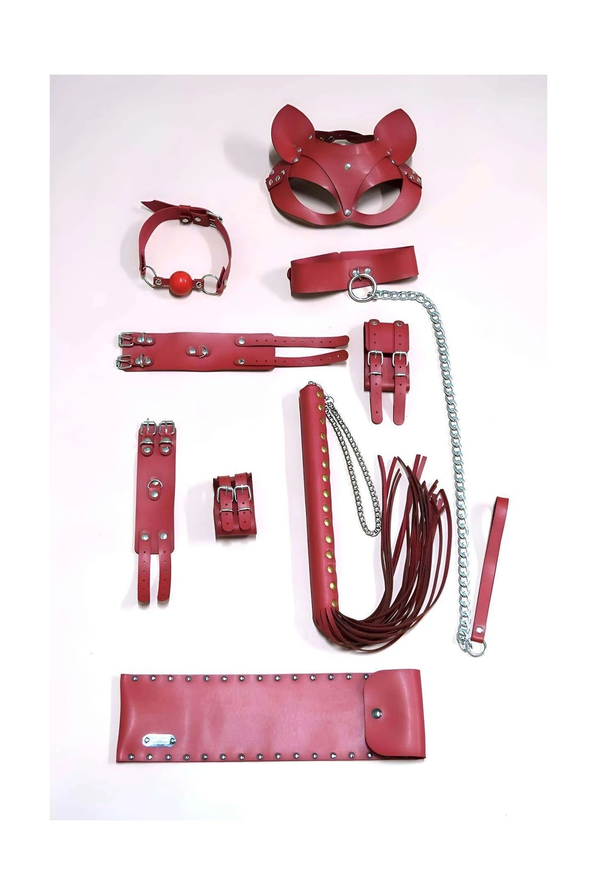 MTM My The Mall Giyim Kırbaç Kelepçe Set, 6'ı Set, Ayak - El Kelepçesi, Maske, Ağız Topu - BRF1308