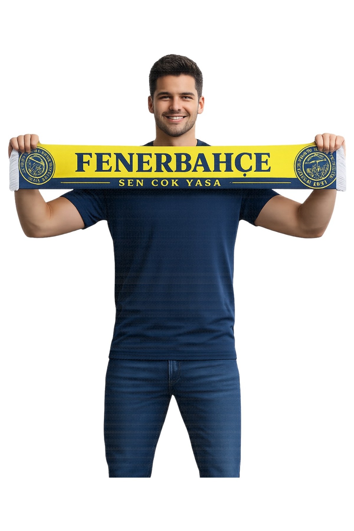 Fenerbahçe Unısex Velhasıl Sevdik Feneri Şal Lazer Kutu Hediyeli görsel 3