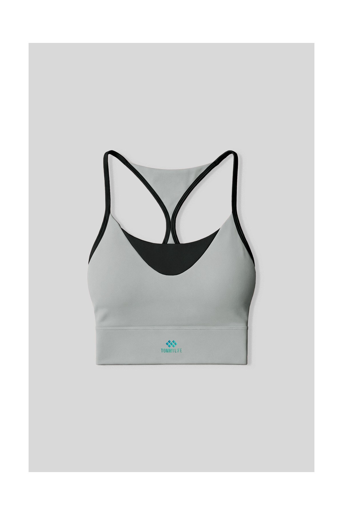 Tommy Life Siyah Standart Fit Baskılı Sırt Detaylı Kadın Spor Büstiyer - 97300