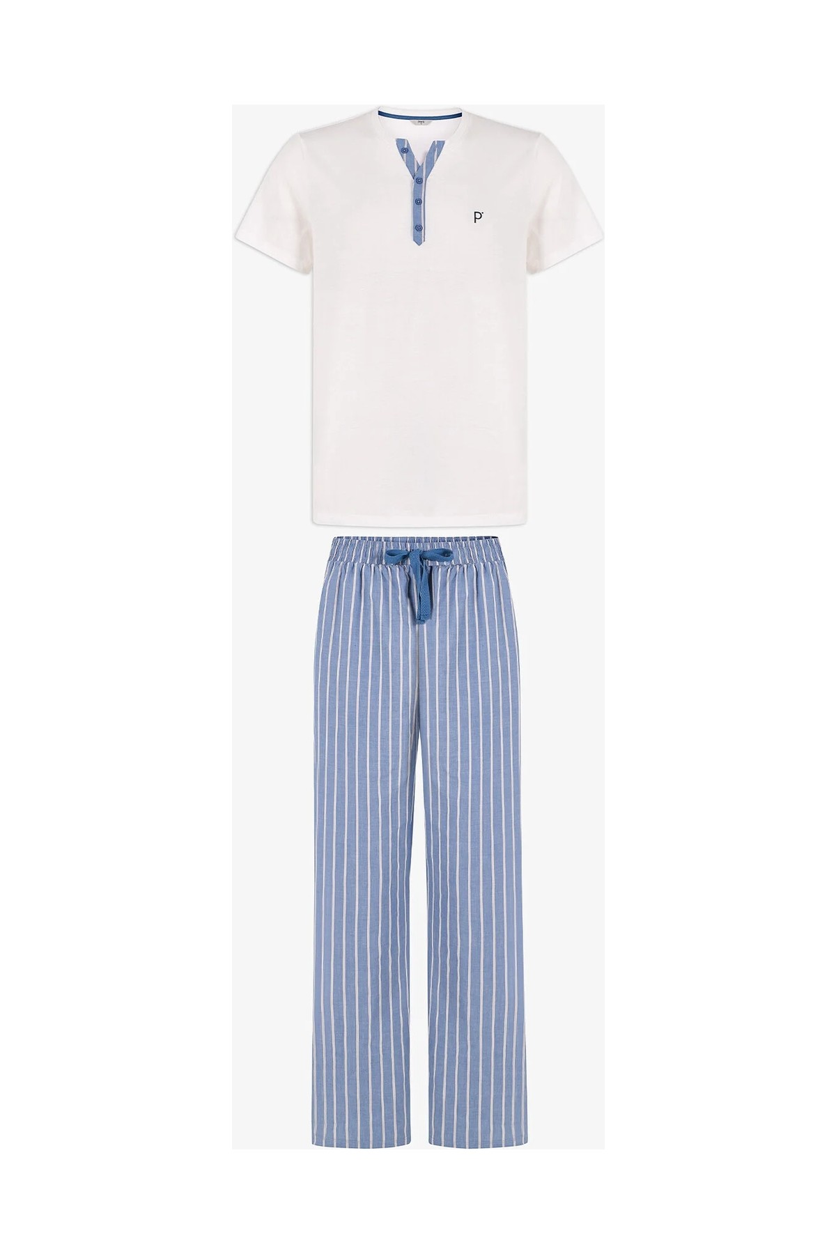 Penti Erkek Soft Shore Çizgili Kısa Kollu Pijama Takımı görsel 2