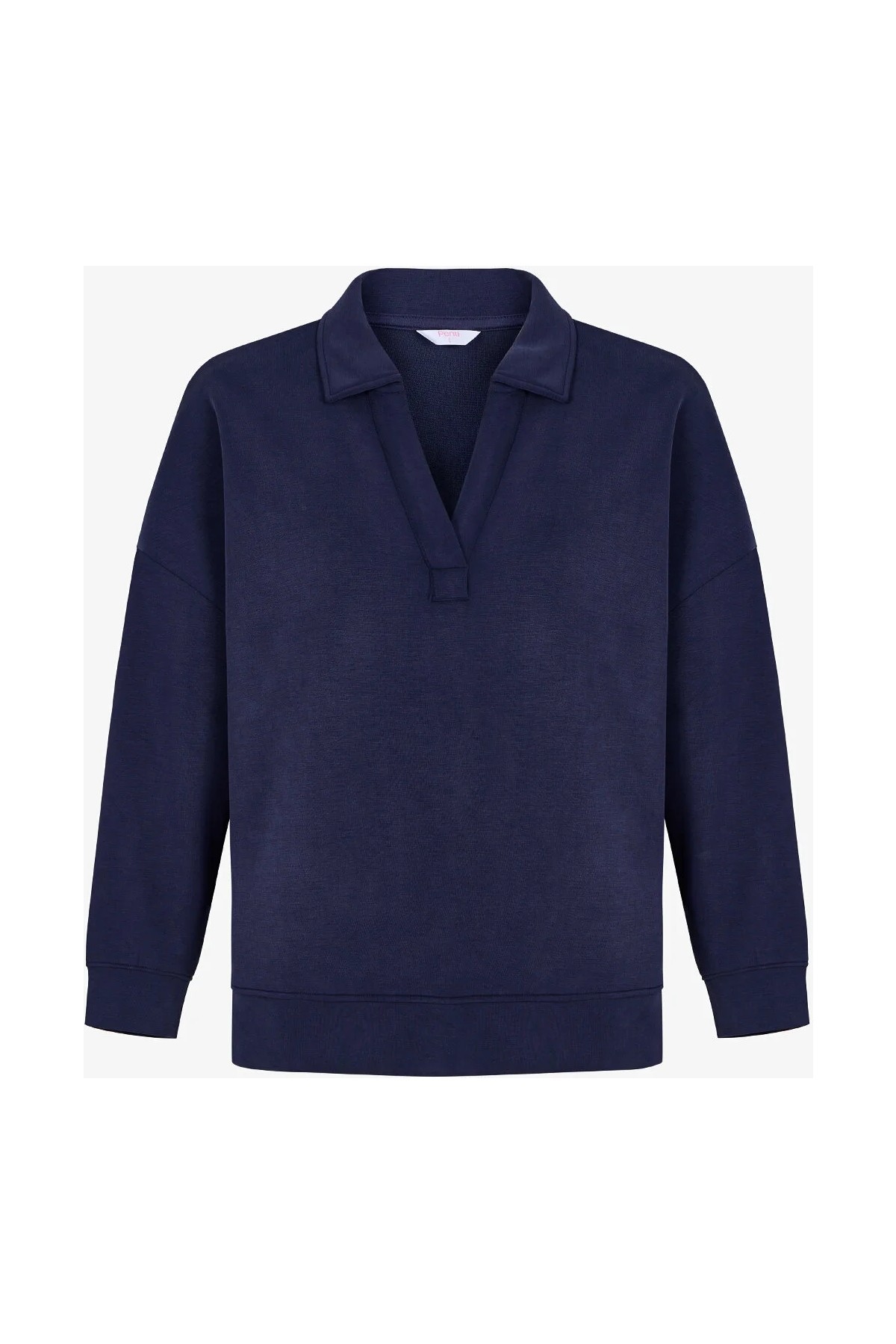 Penti Lacivert Polo Yaka Modal Sweatshirt görsel 6