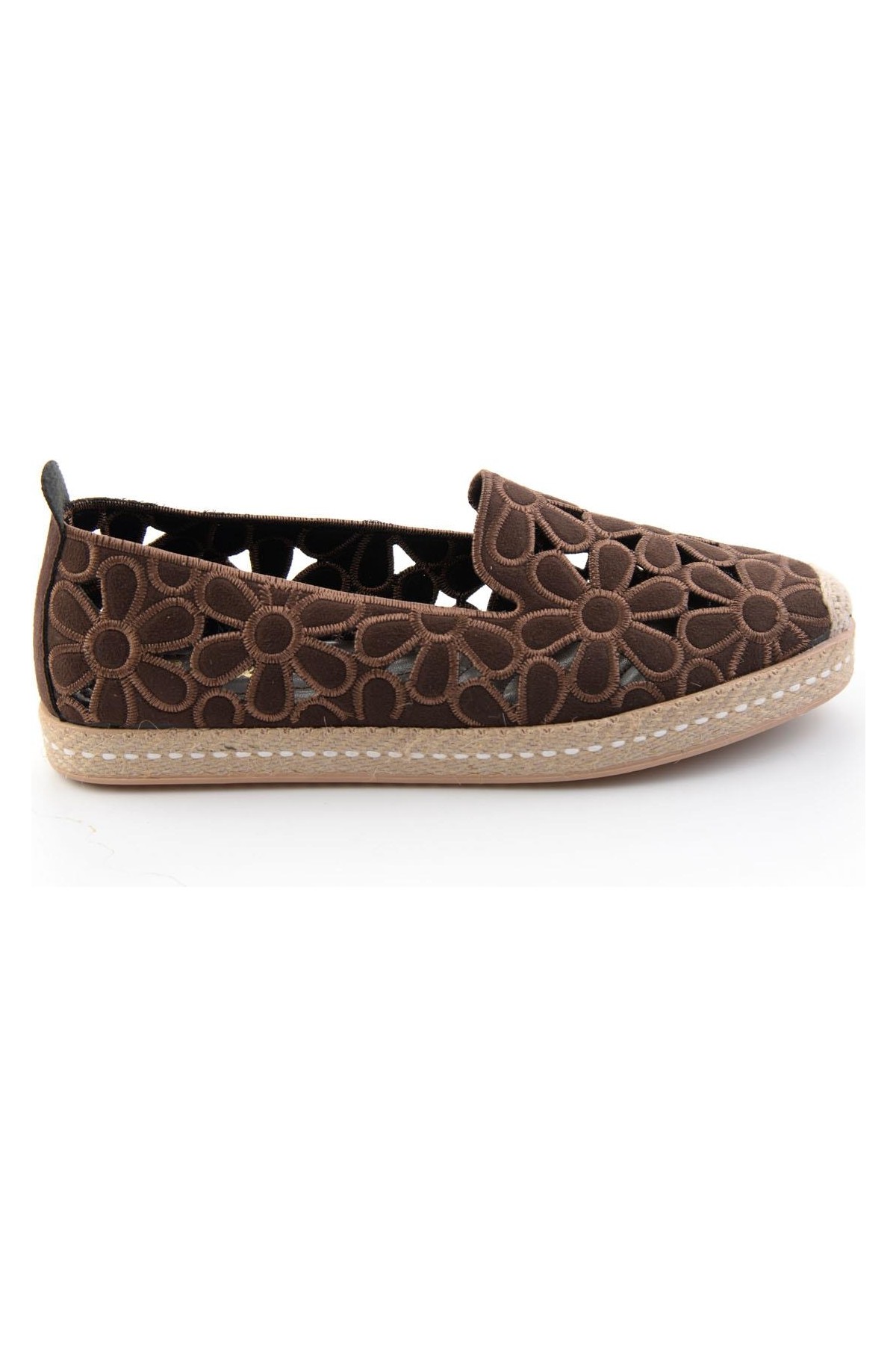 Bambi Vizon Süet Kadın Espadril K01117992302